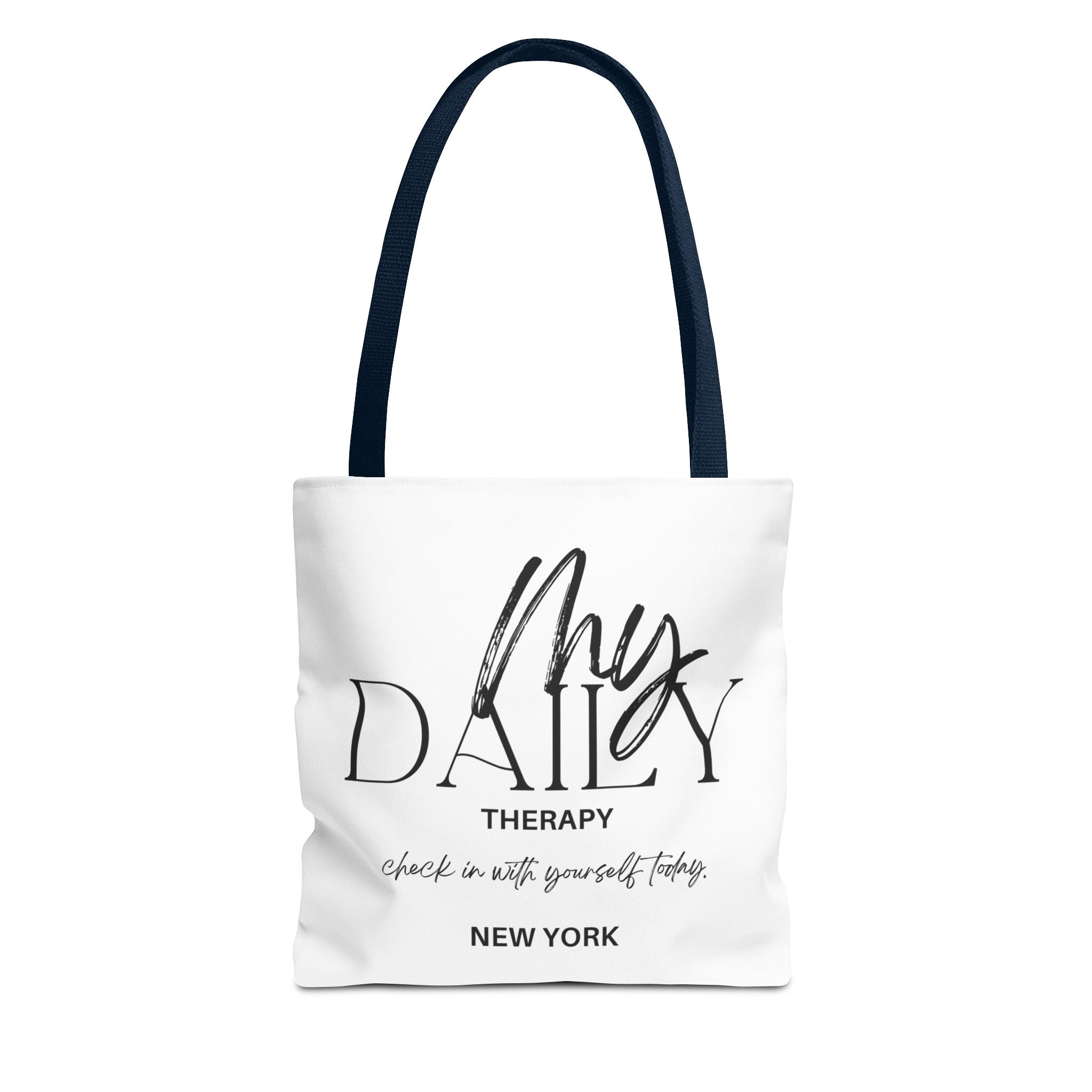My Daily Therapy tote bag | motivational typography tote