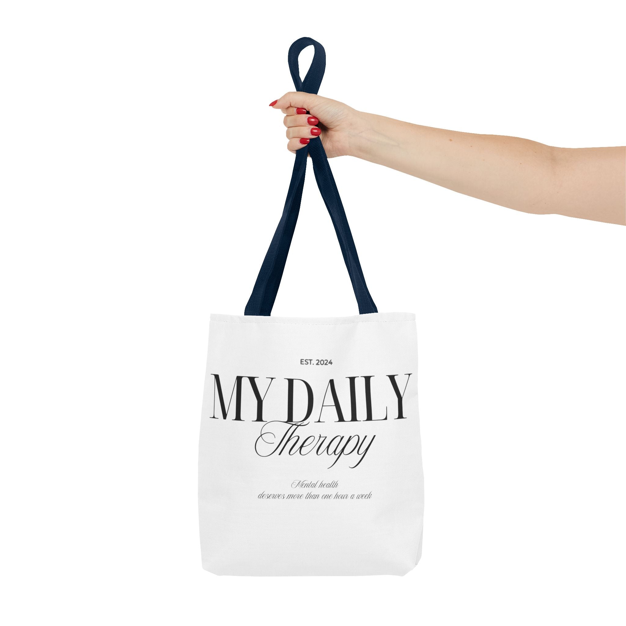 My Daily Therapy Tote Bag | Typography Wellness Design