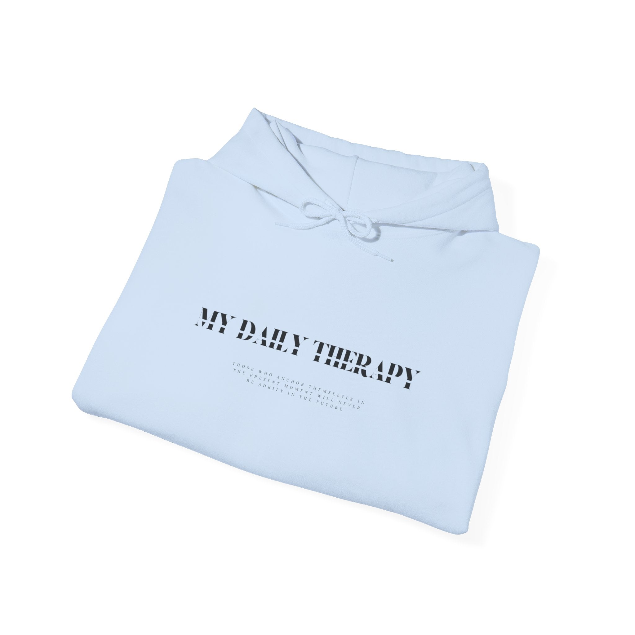 My Daily Therapy text hoodie | White Sweatshirt, Minimal Mental Health Design