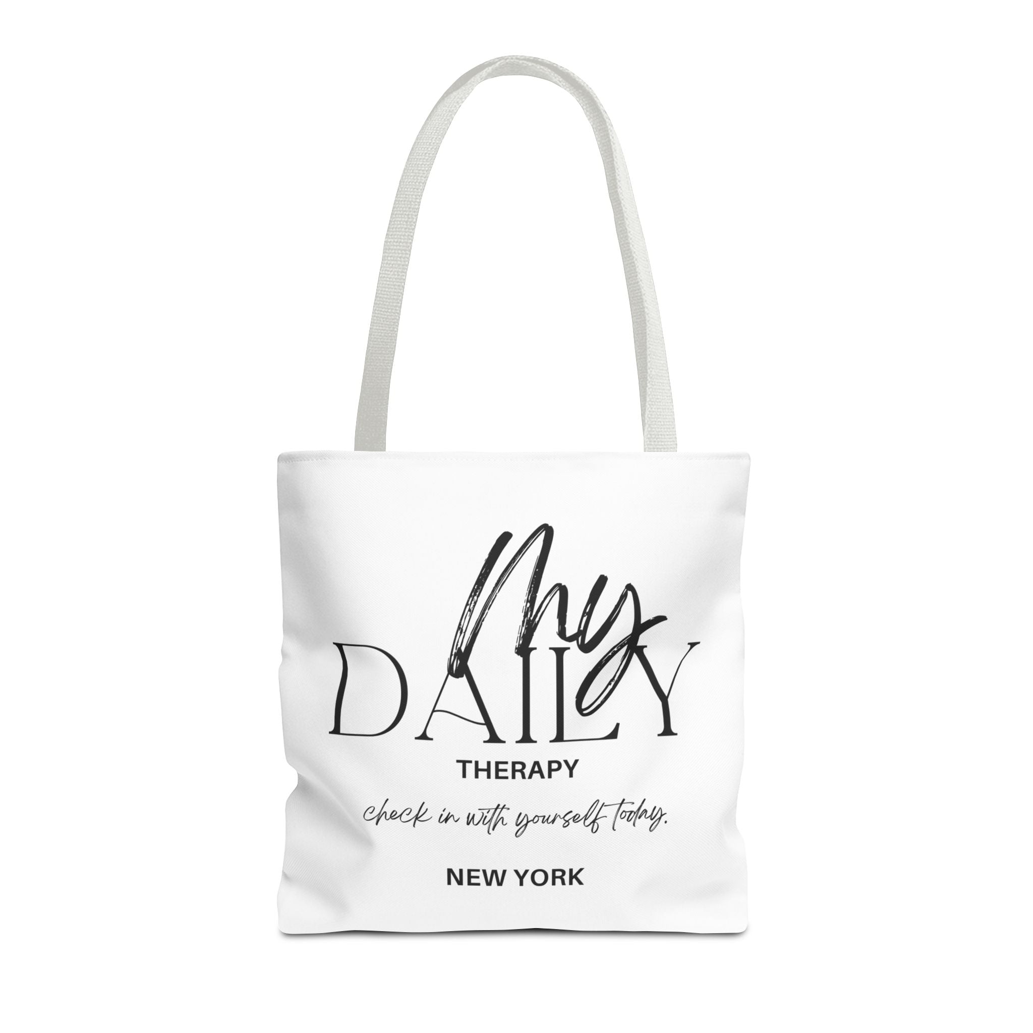 My Daily Therapy tote bag | motivational typography tote