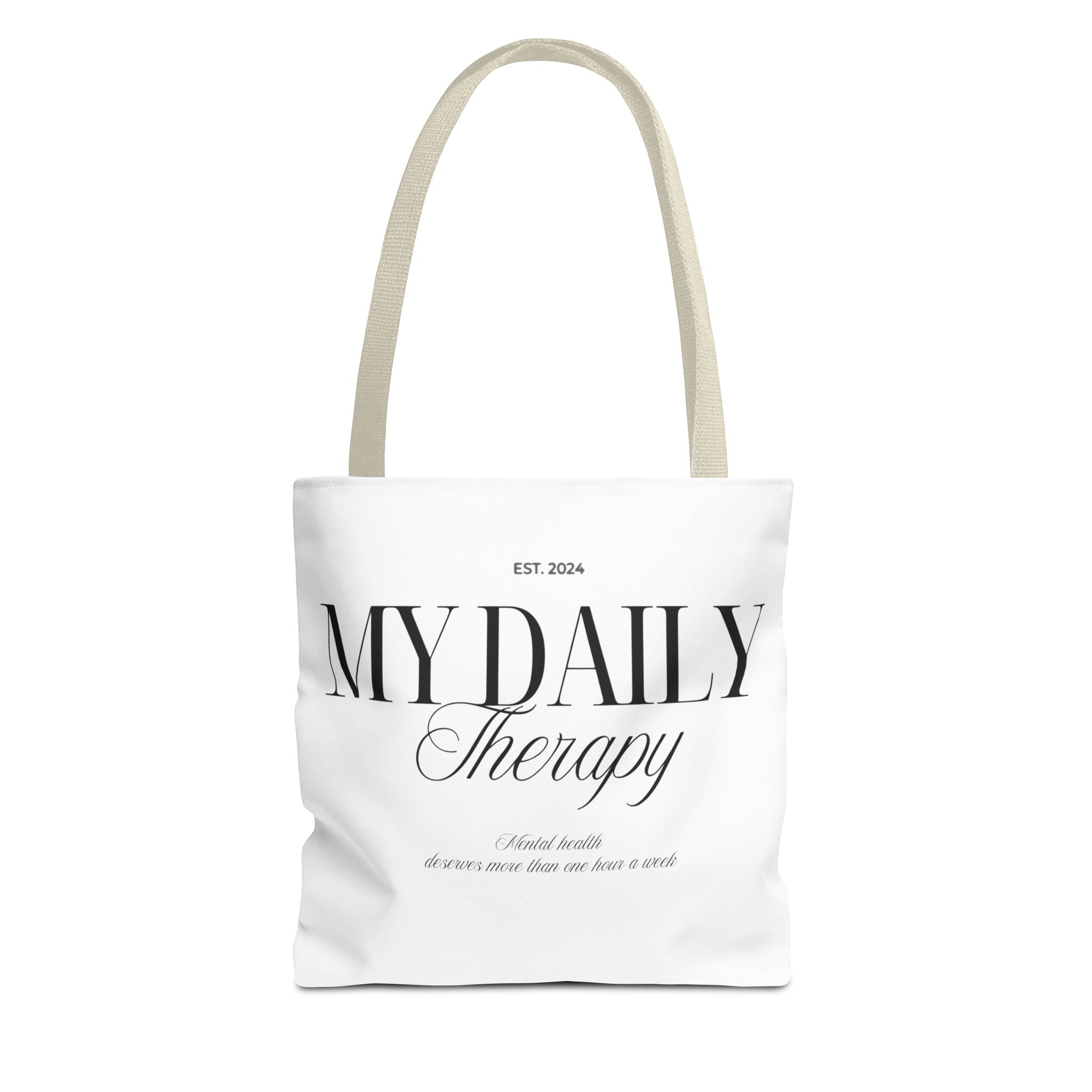 My Daily Therapy Tote Bag | Typography Wellness Design