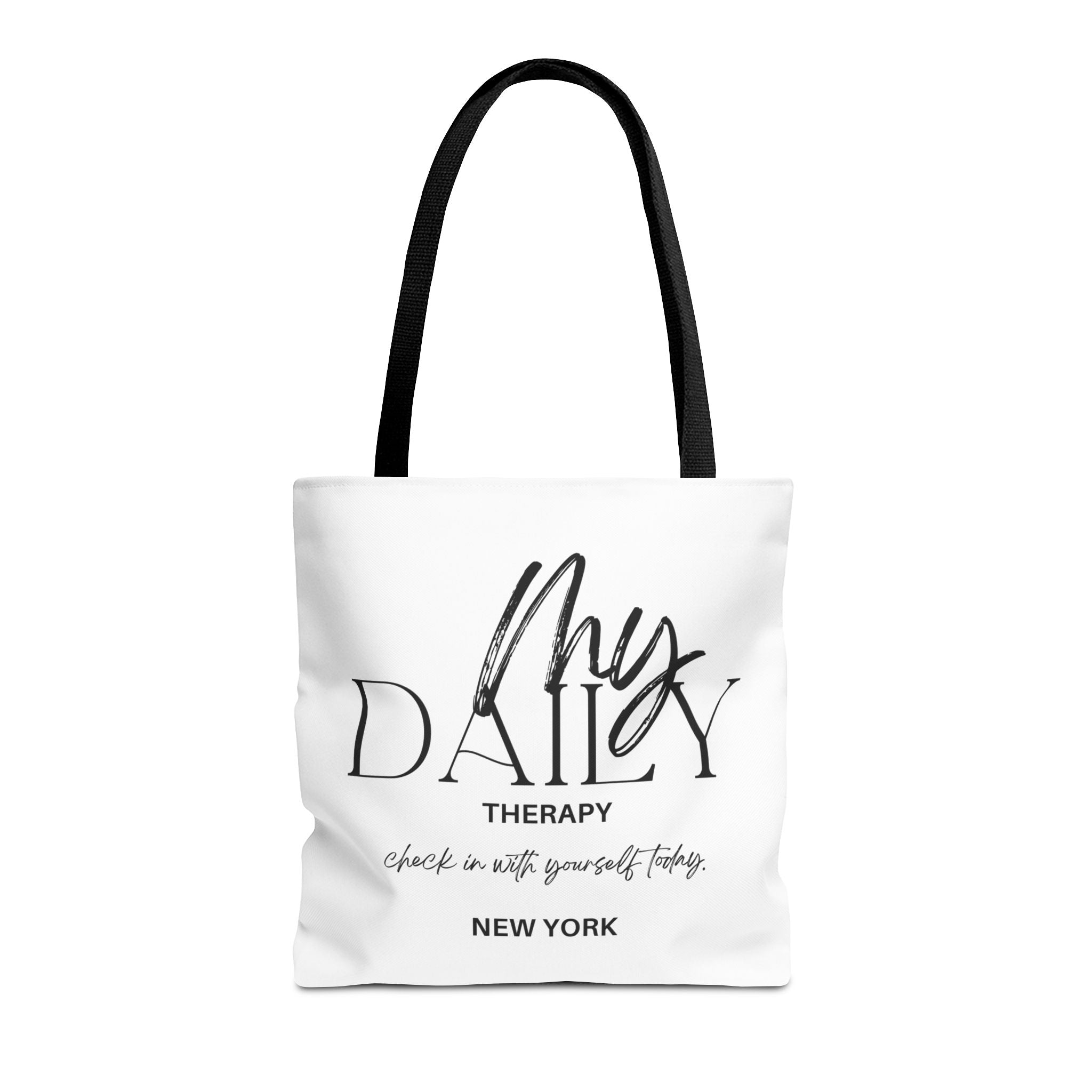 My Daily Therapy tote bag | motivational typography tote