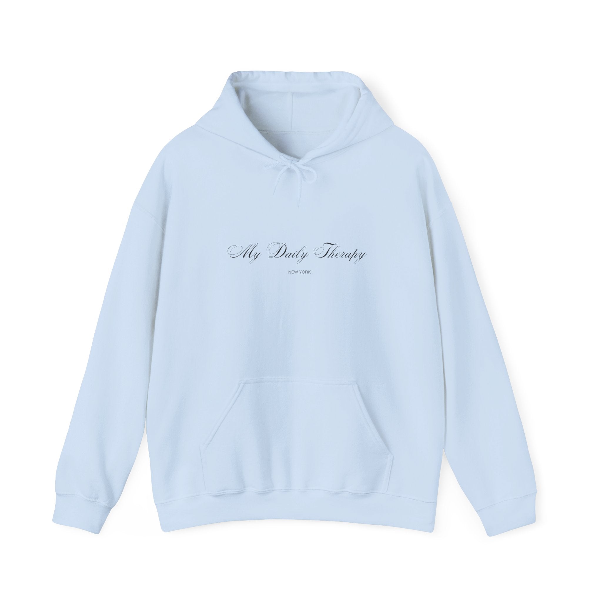 My Diary Therapy hoodie | minimal script logo, white pullover sweatshirt