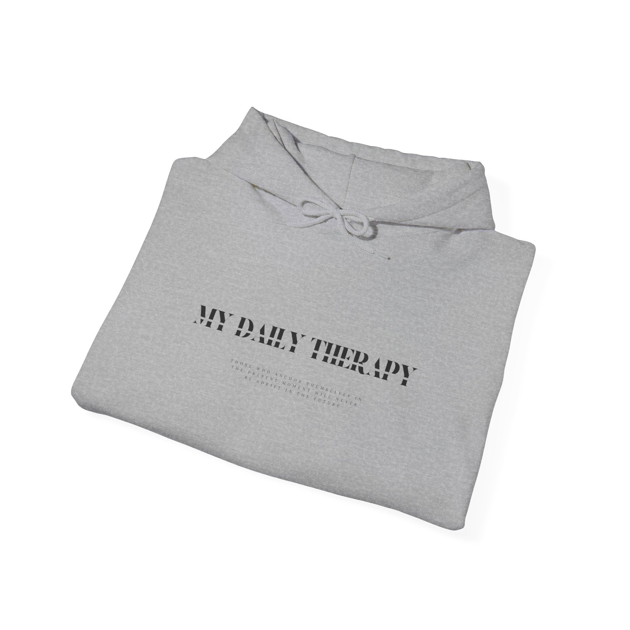 My Daily Therapy text hoodie | White Sweatshirt, Minimal Mental Health Design