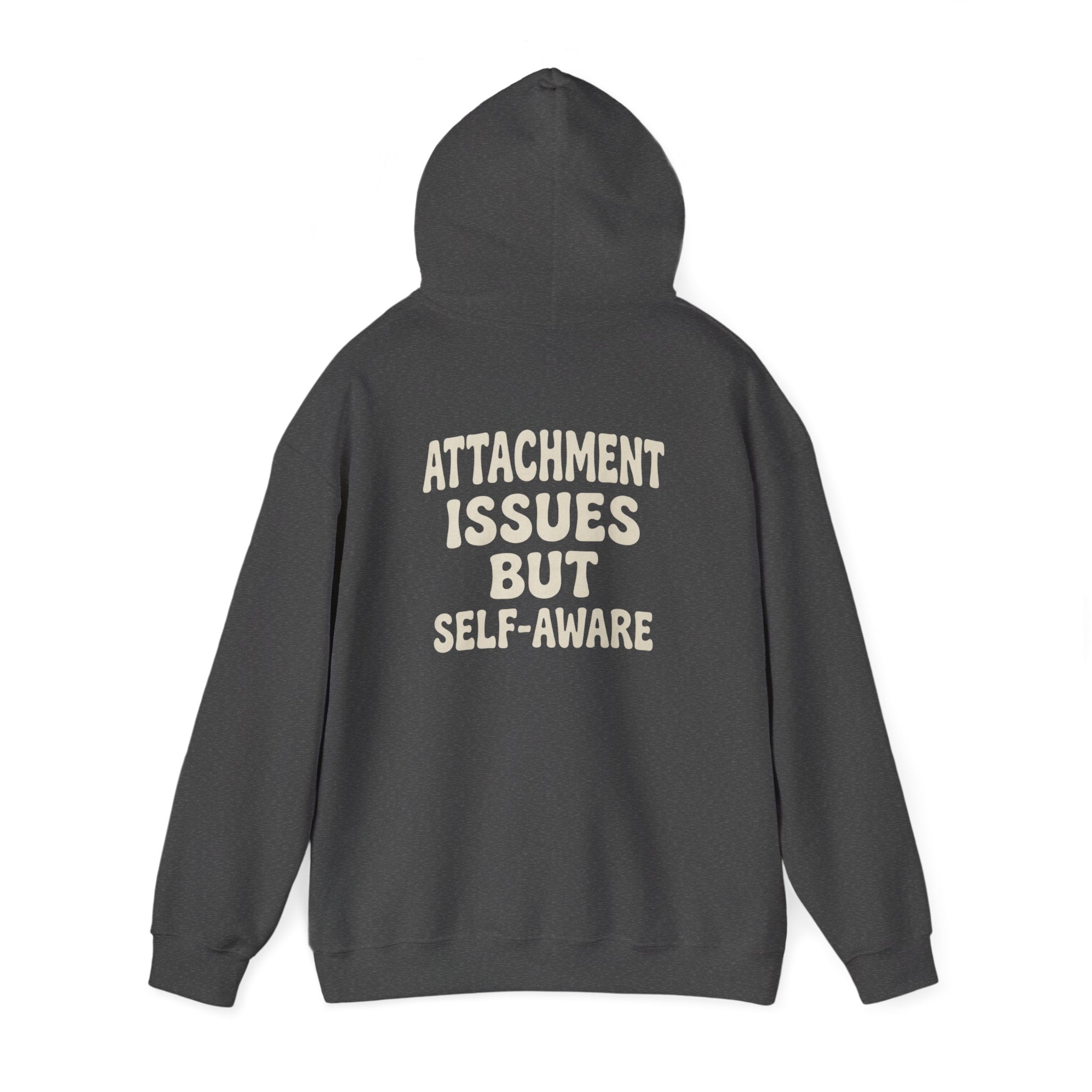 Self-Aware Hoodie | Attachment Issues But Self-Aware Back Print