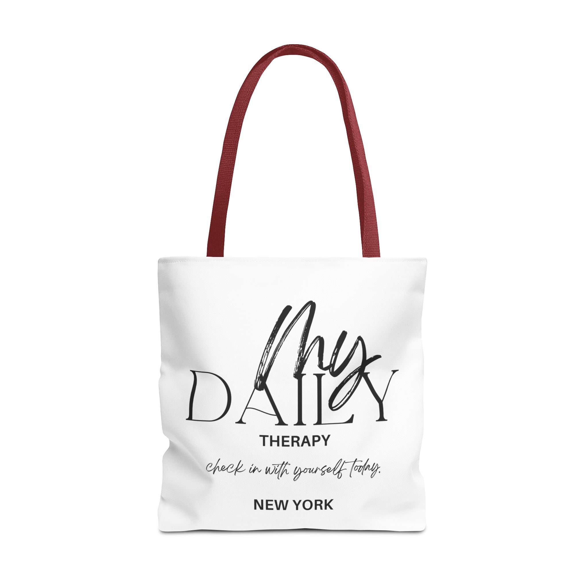 My Daily Therapy tote bag | motivational typography tote