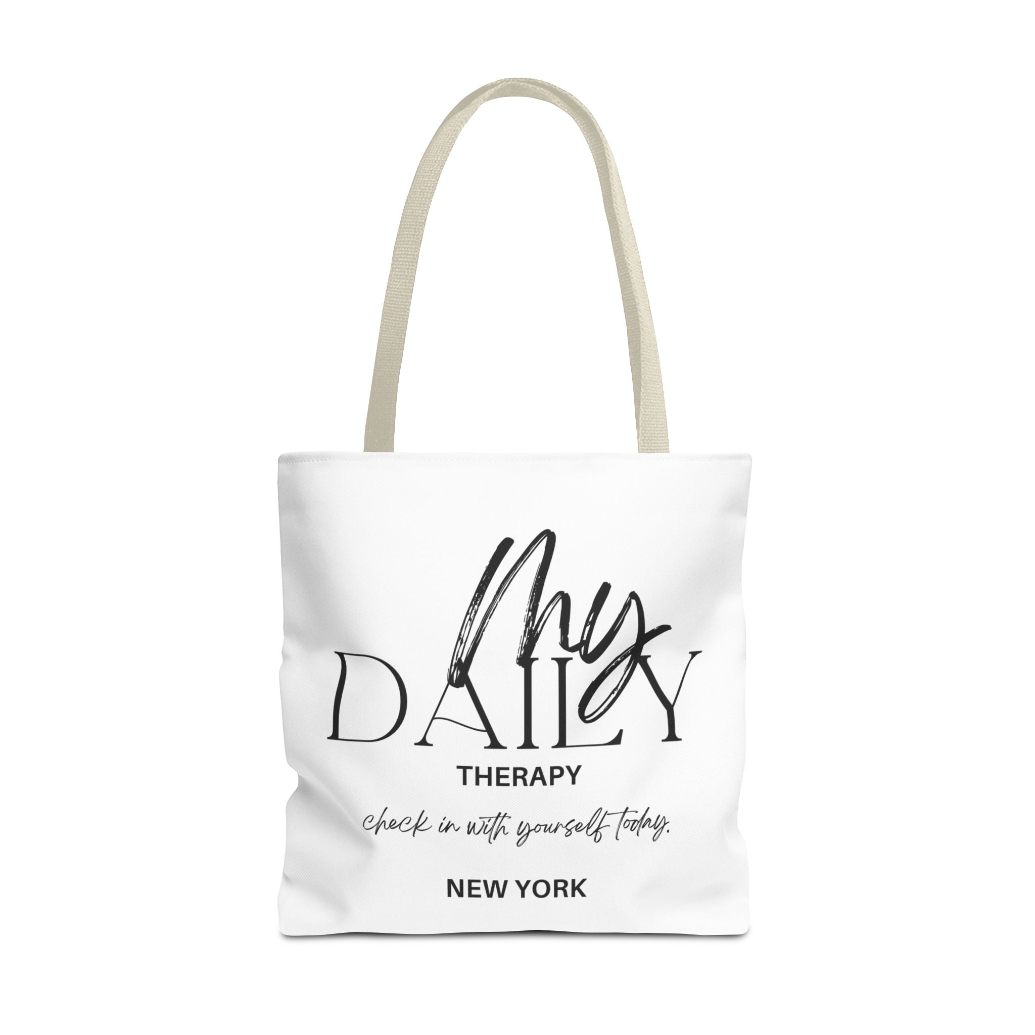 My Daily Therapy tote bag | motivational typography tote