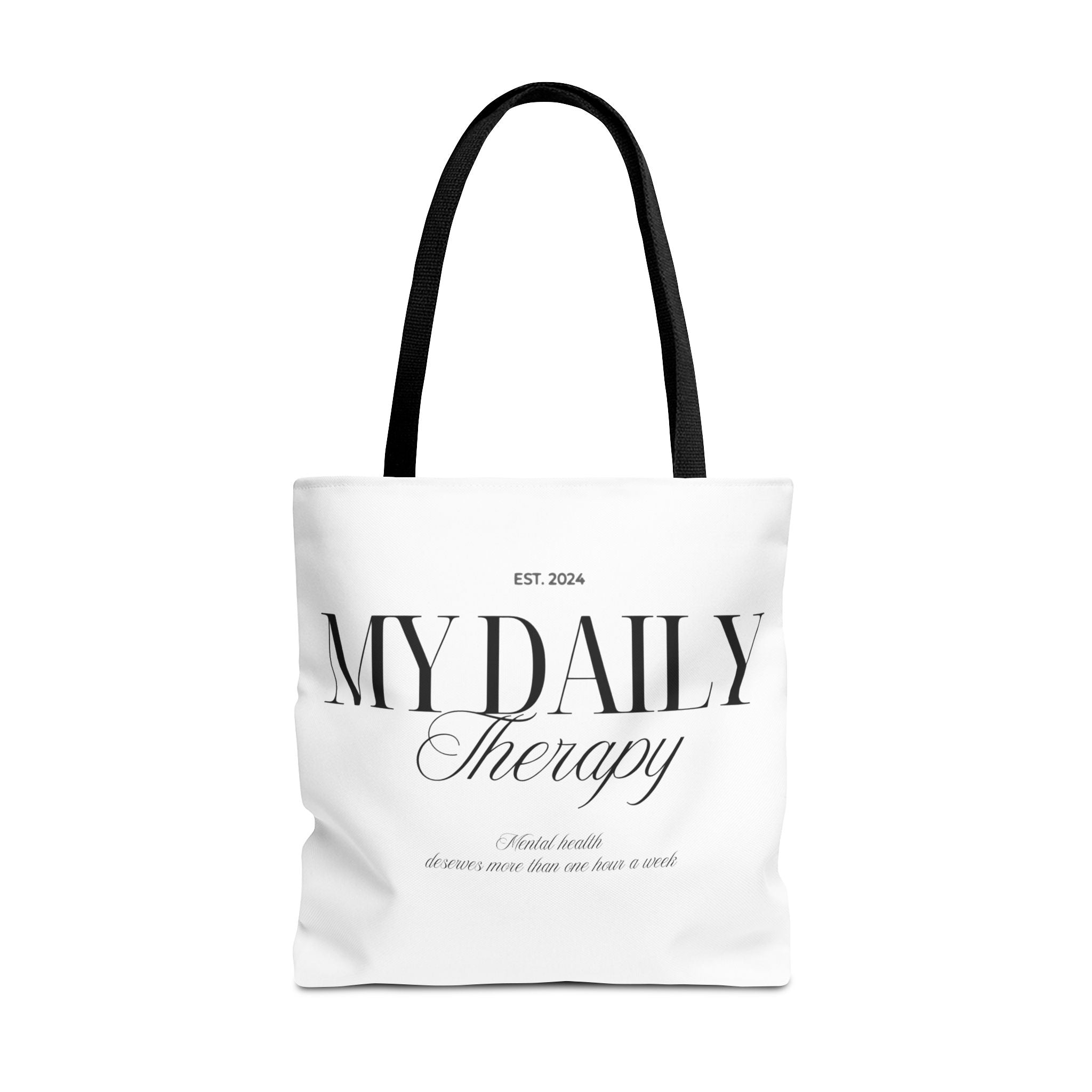 My Daily Therapy Tote Bag | Typography Wellness Design