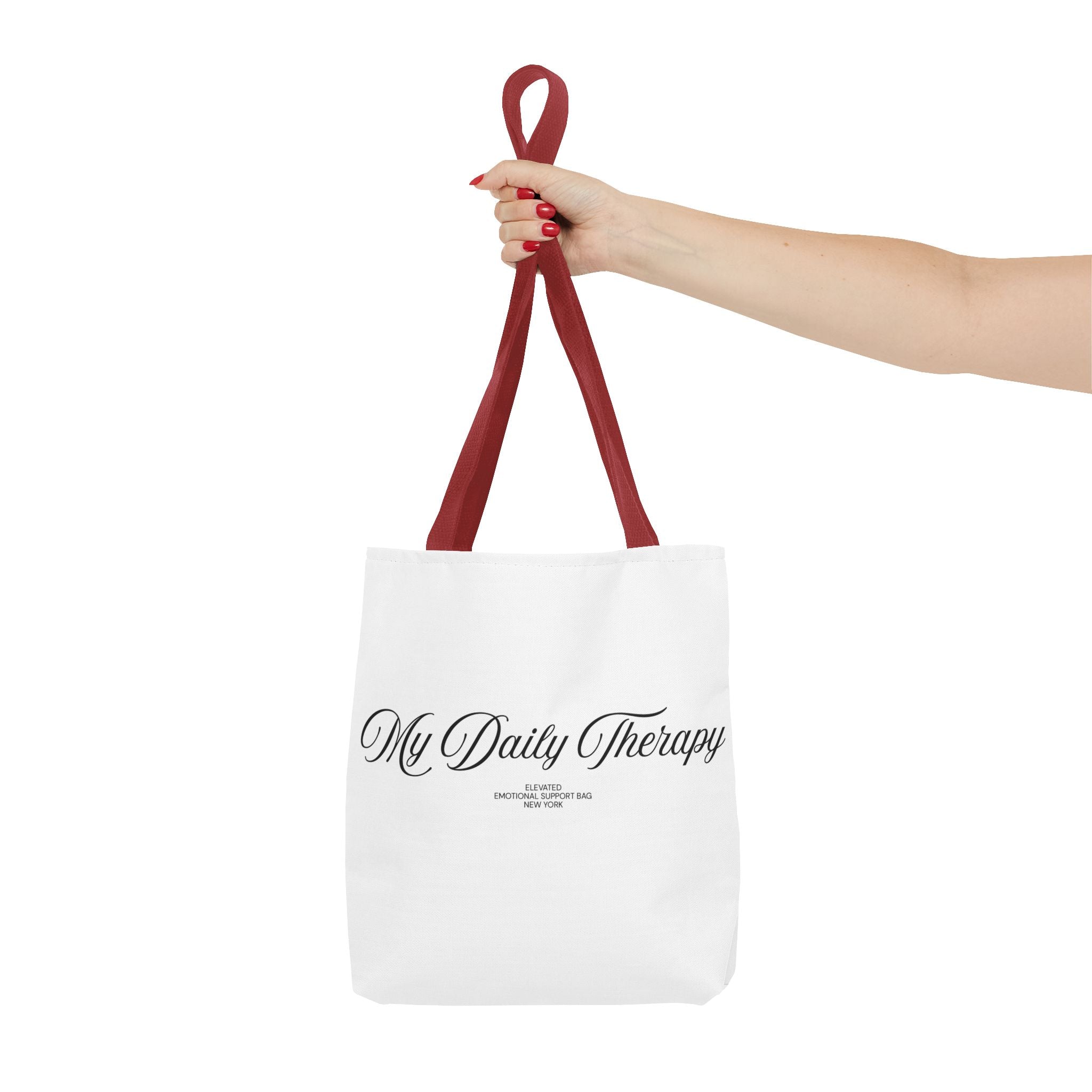 My Daily Therapy tote bag | Script text, minimalist everyday design