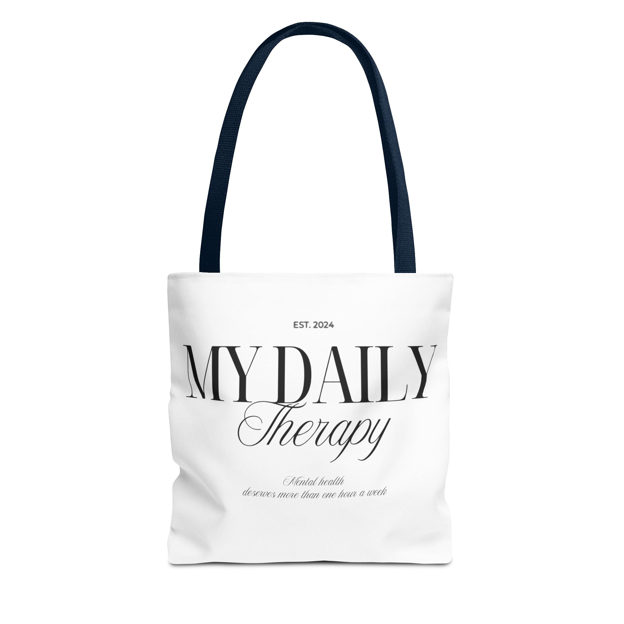 My Daily Therapy Tote Bag | Typography Wellness Design