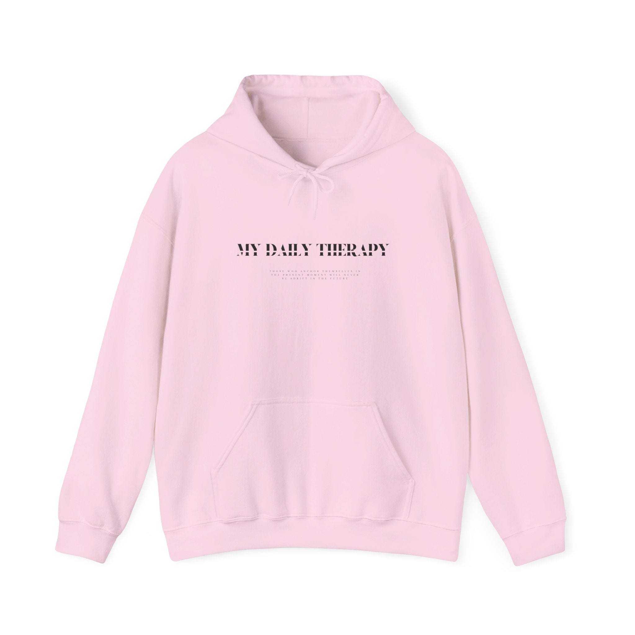 My Daily Therapy text hoodie | White Sweatshirt, Minimal Mental Health Design