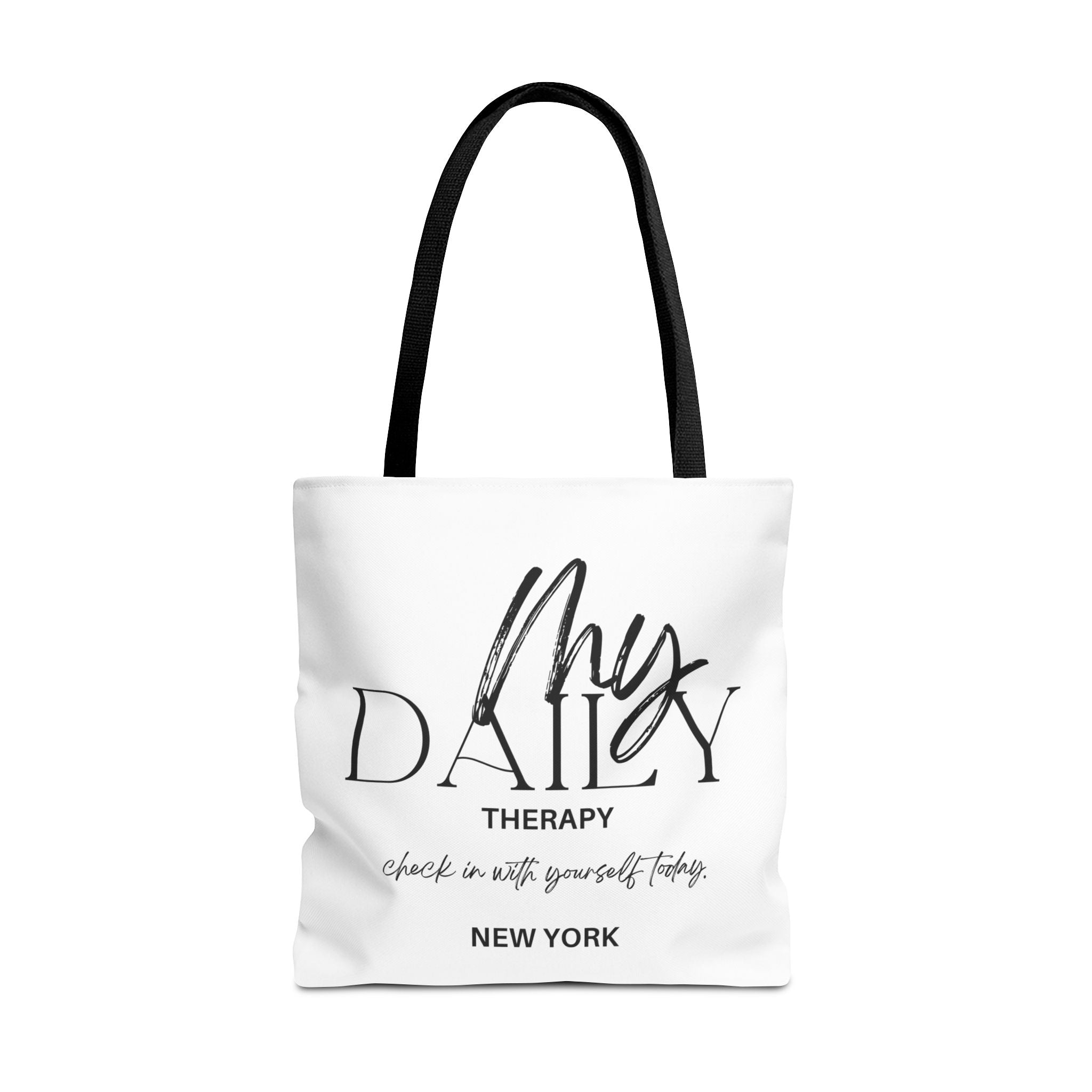 My Daily Therapy tote bag | motivational typography tote