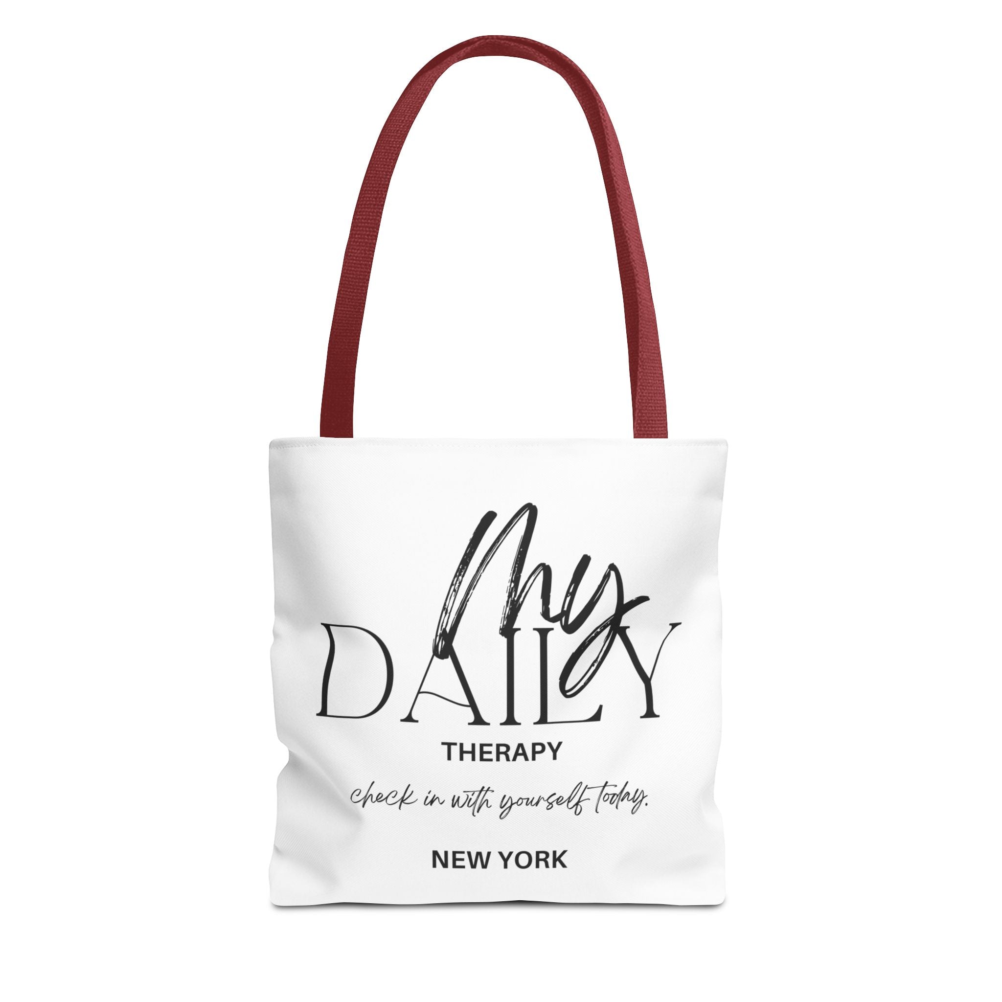 My Daily Therapy tote bag | motivational typography tote