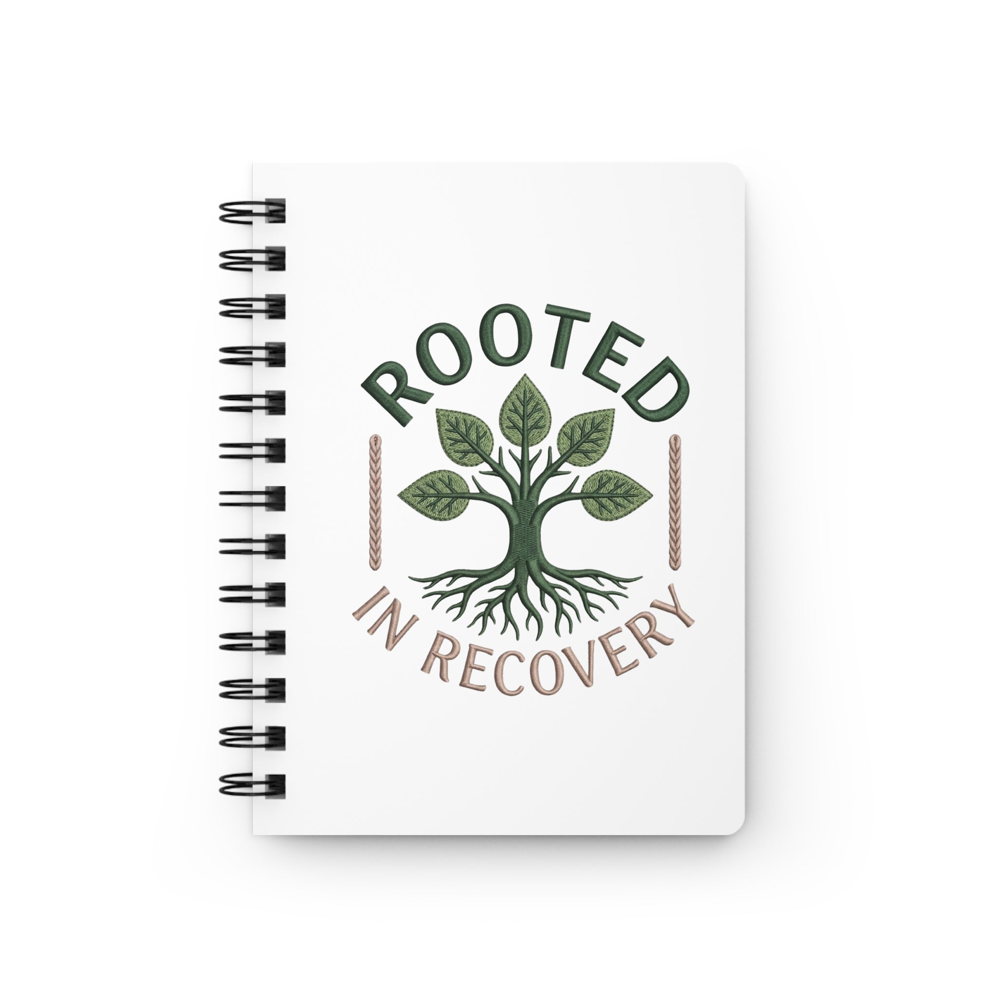 Rooted in Recovery Spiral Bound Journal | Plant Tree Roots Design
