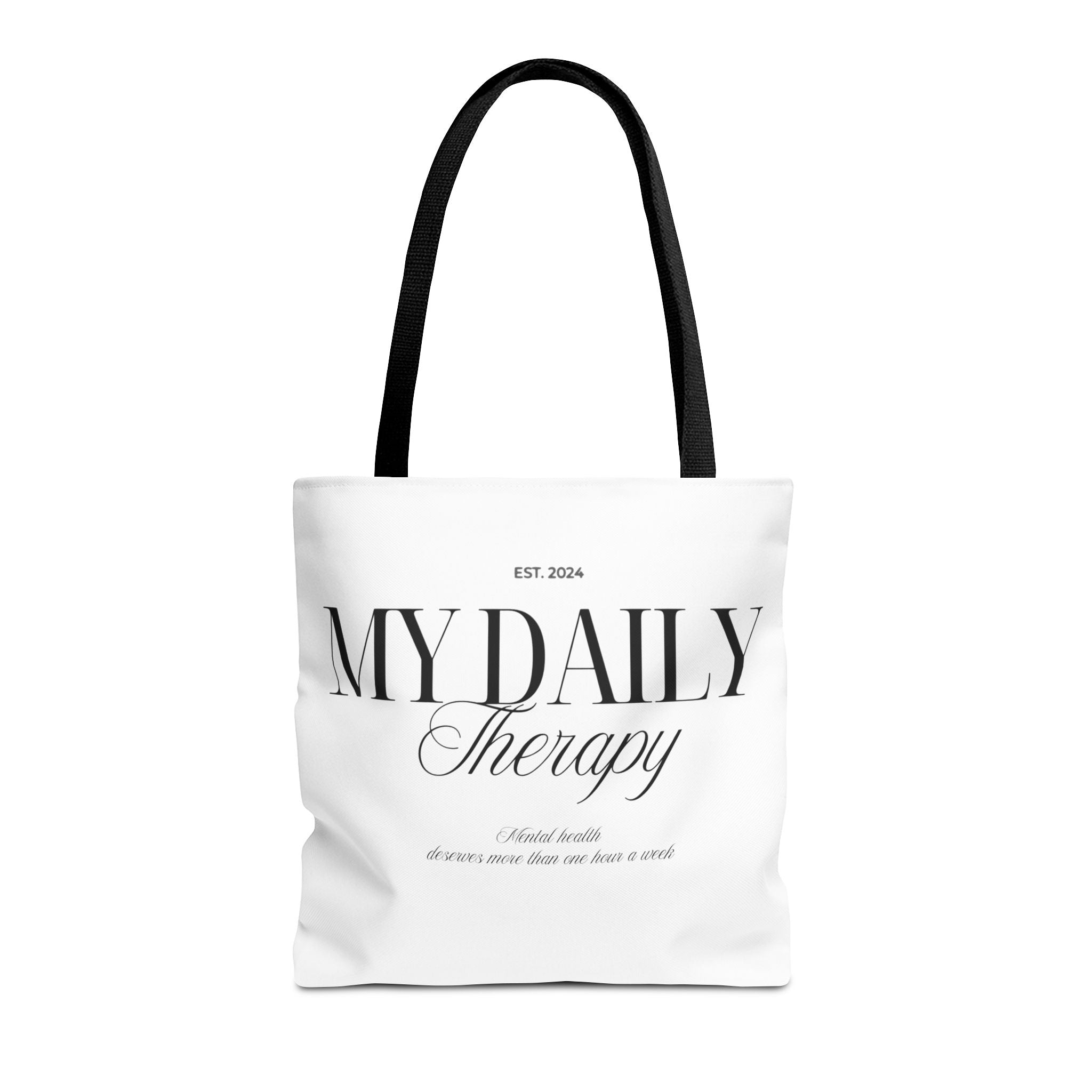 My Daily Therapy Tote Bag | Typography Wellness Design
