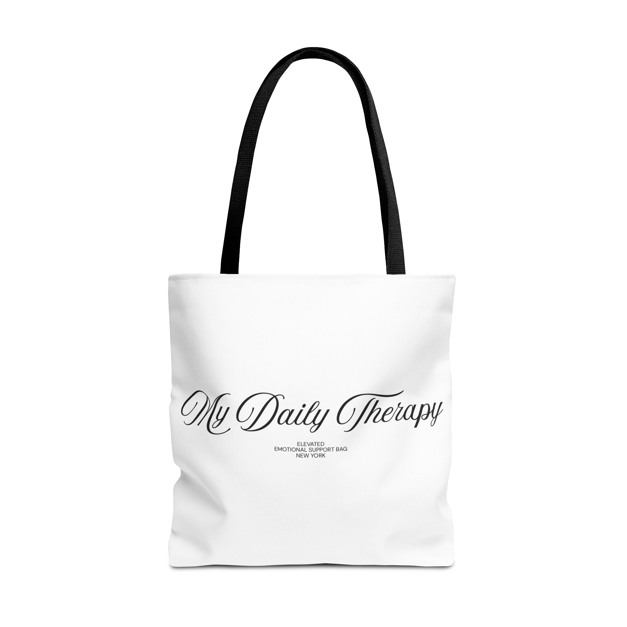 My Daily Therapy tote bag | Script text, minimalist everyday design
