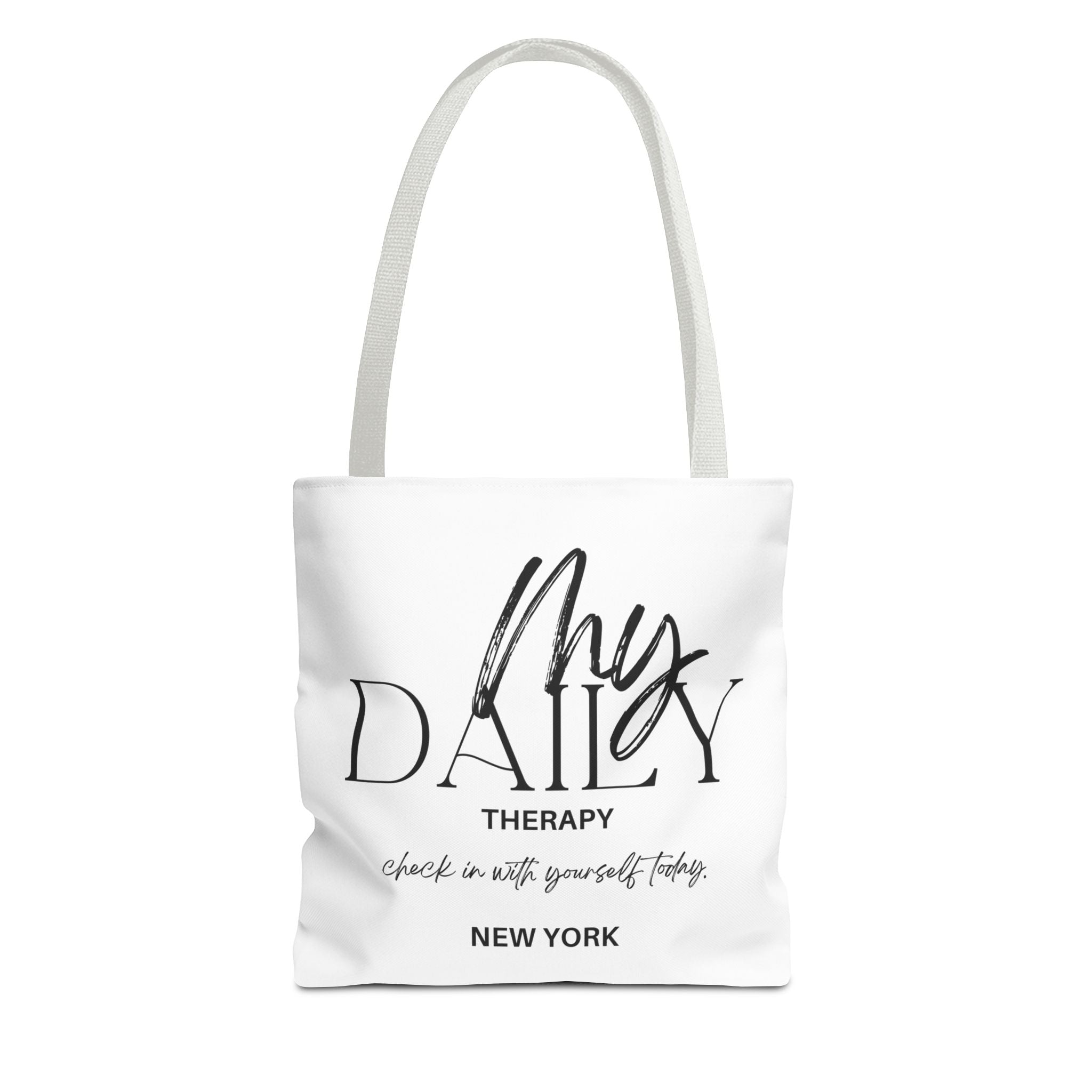 My Daily Therapy tote bag | motivational typography tote