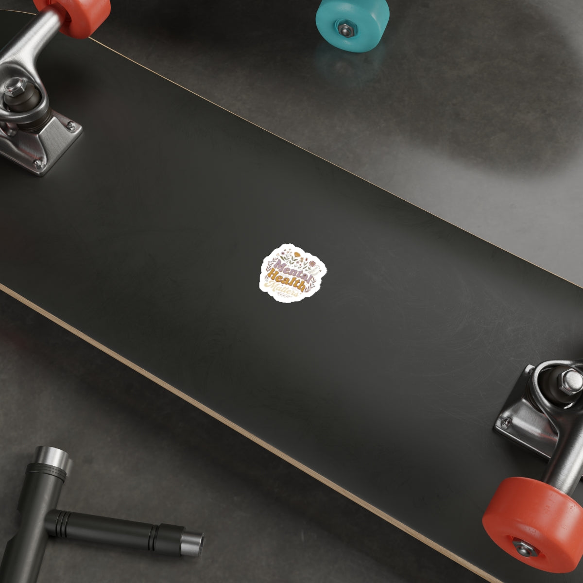Mental Health Matters Floral Sticker | Wellness Die-Cut Vinyl Reminder