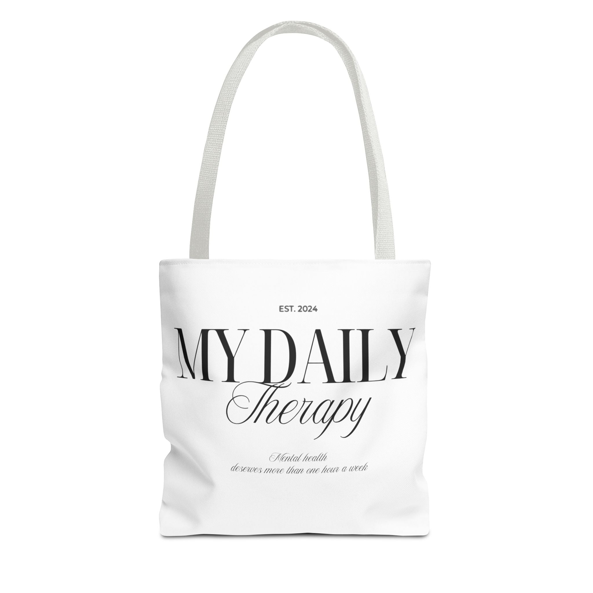 My Daily Therapy Tote Bag | Typography Wellness Design