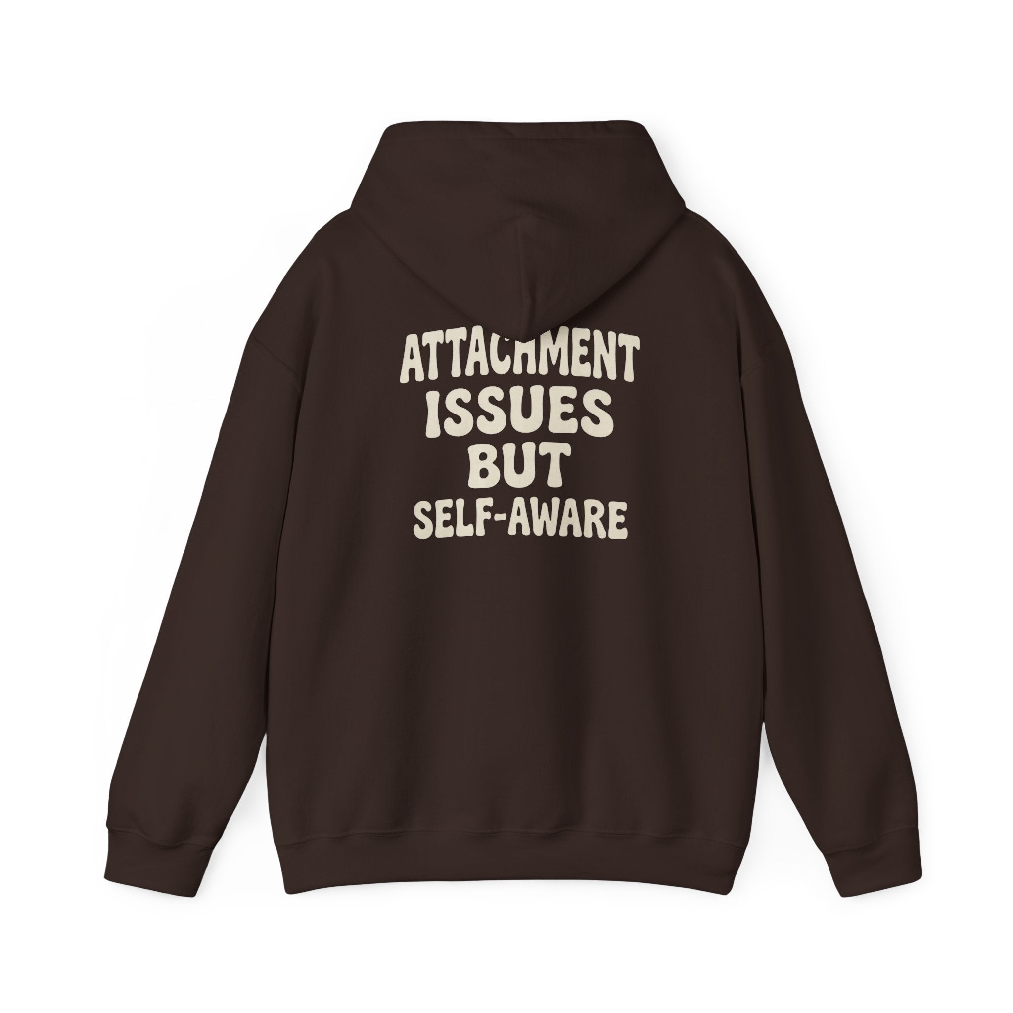 Self-Aware Hoodie | Attachment Issues But Self-Aware Back Print