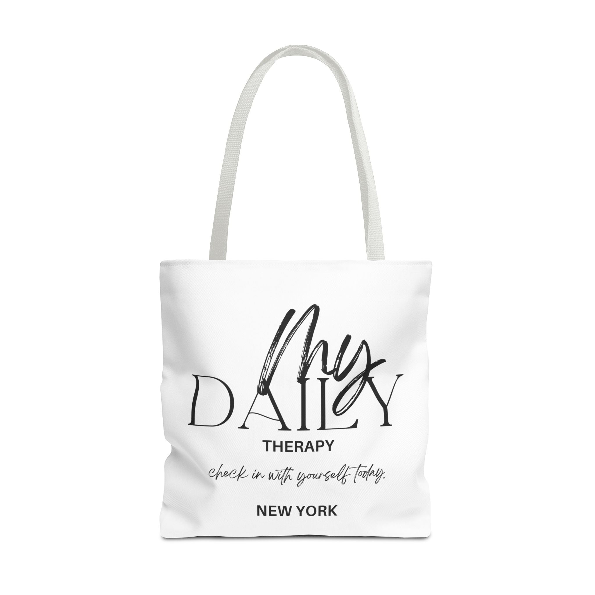 My Daily Therapy tote bag | motivational typography tote
