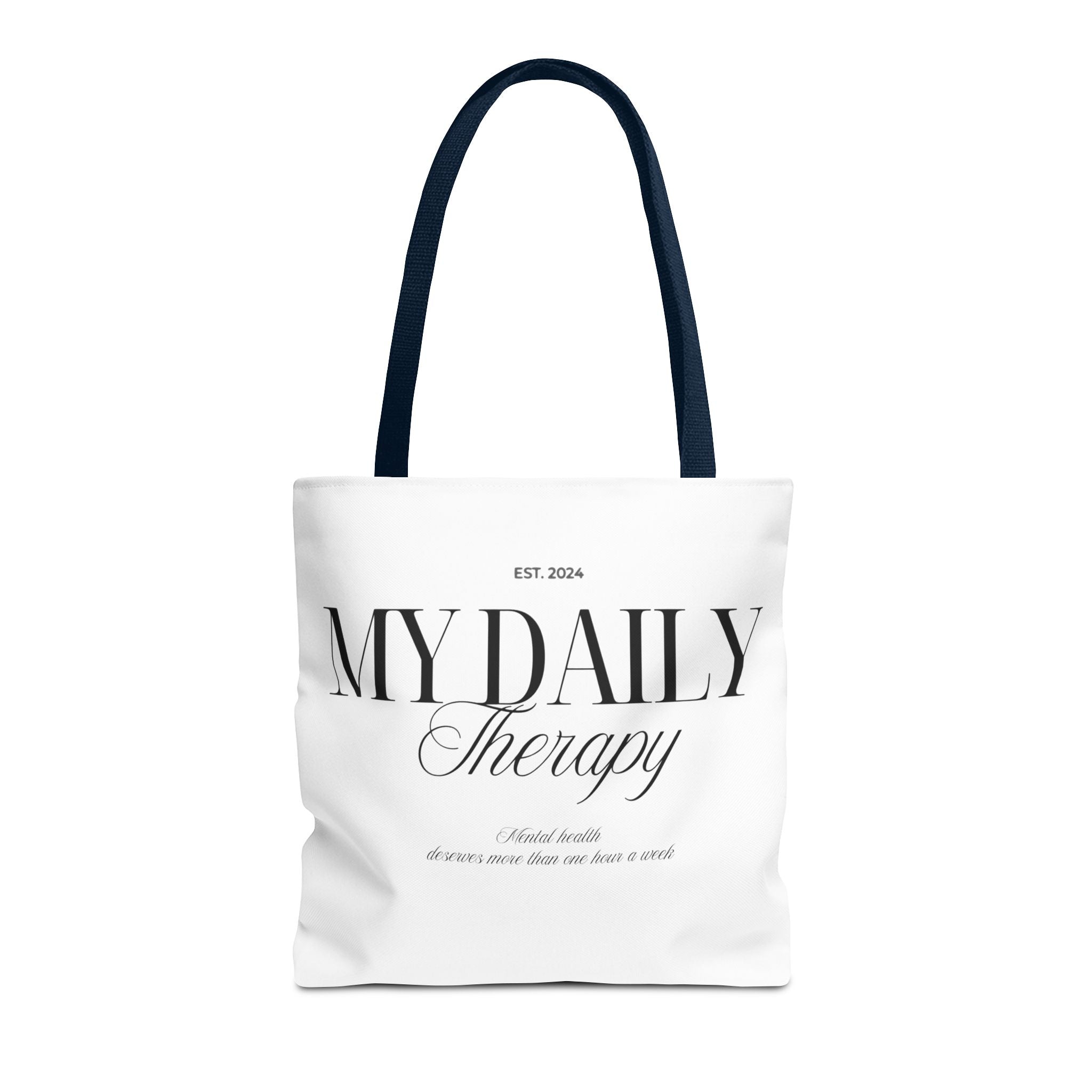 My Daily Therapy Tote Bag | Typography Wellness Design
