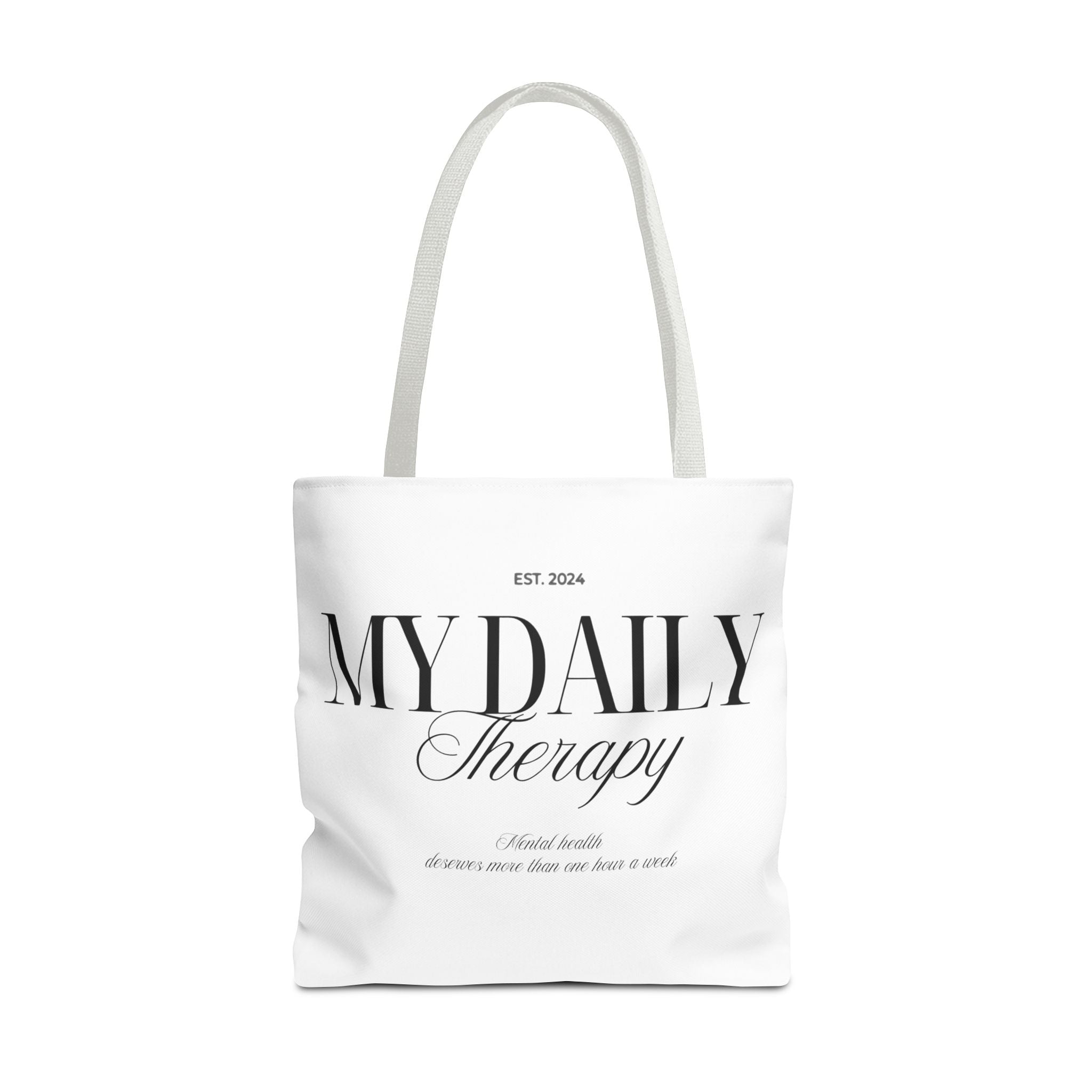 My Daily Therapy Tote Bag | Typography Wellness Design