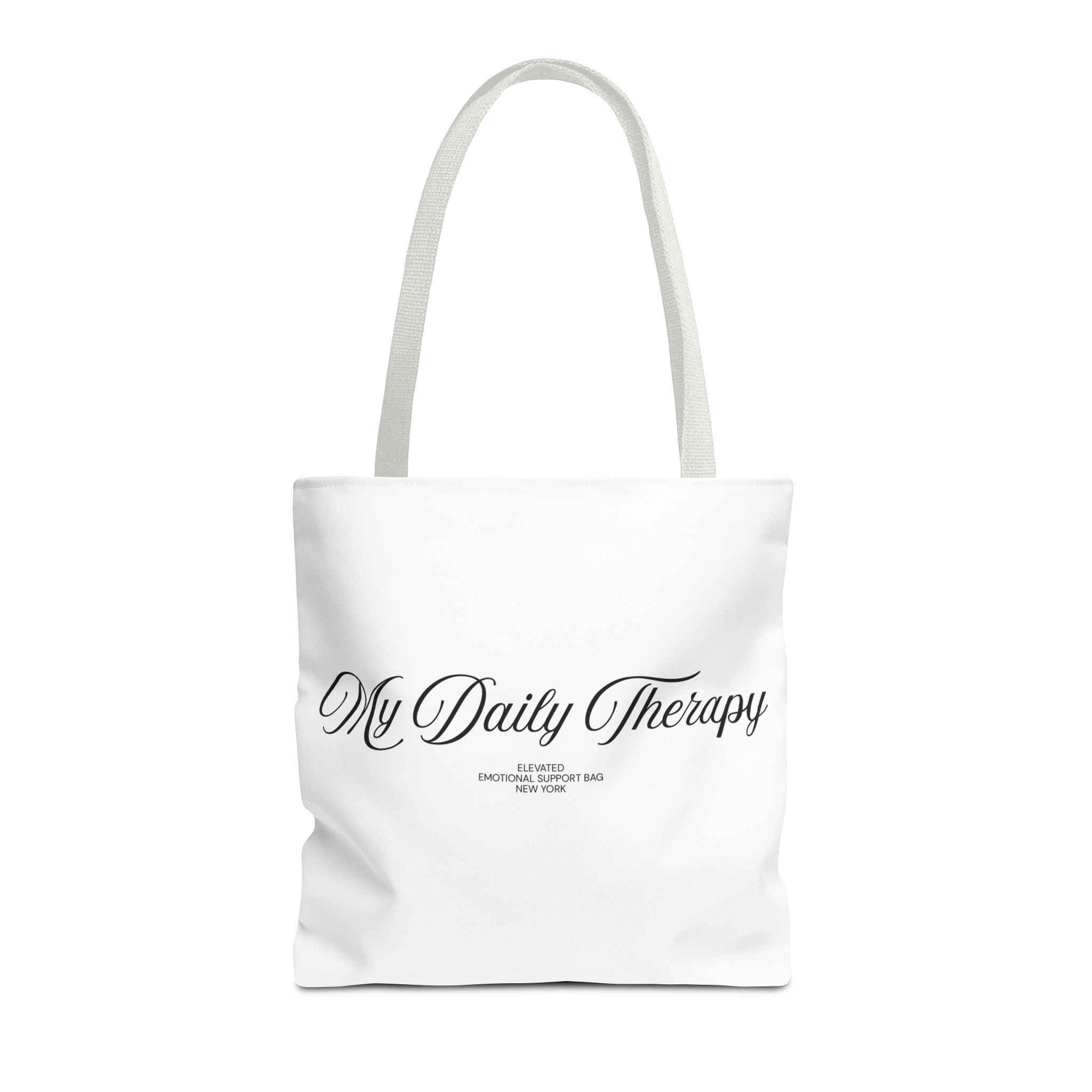 My Daily Therapy tote bag | Script text, minimalist everyday design