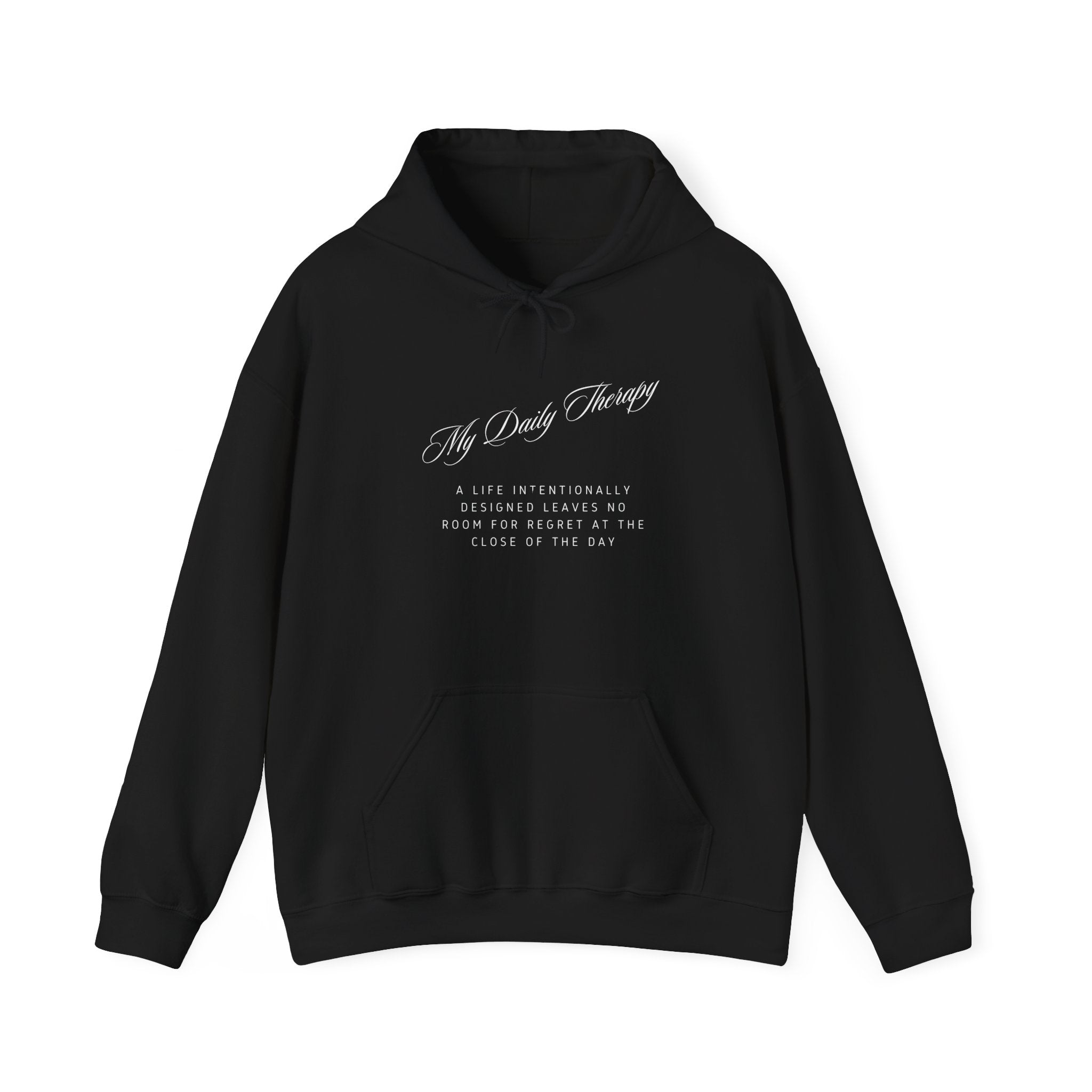 My Daily Therapy Script Hoodie | Minimal Text Mental Health Sweatshirt