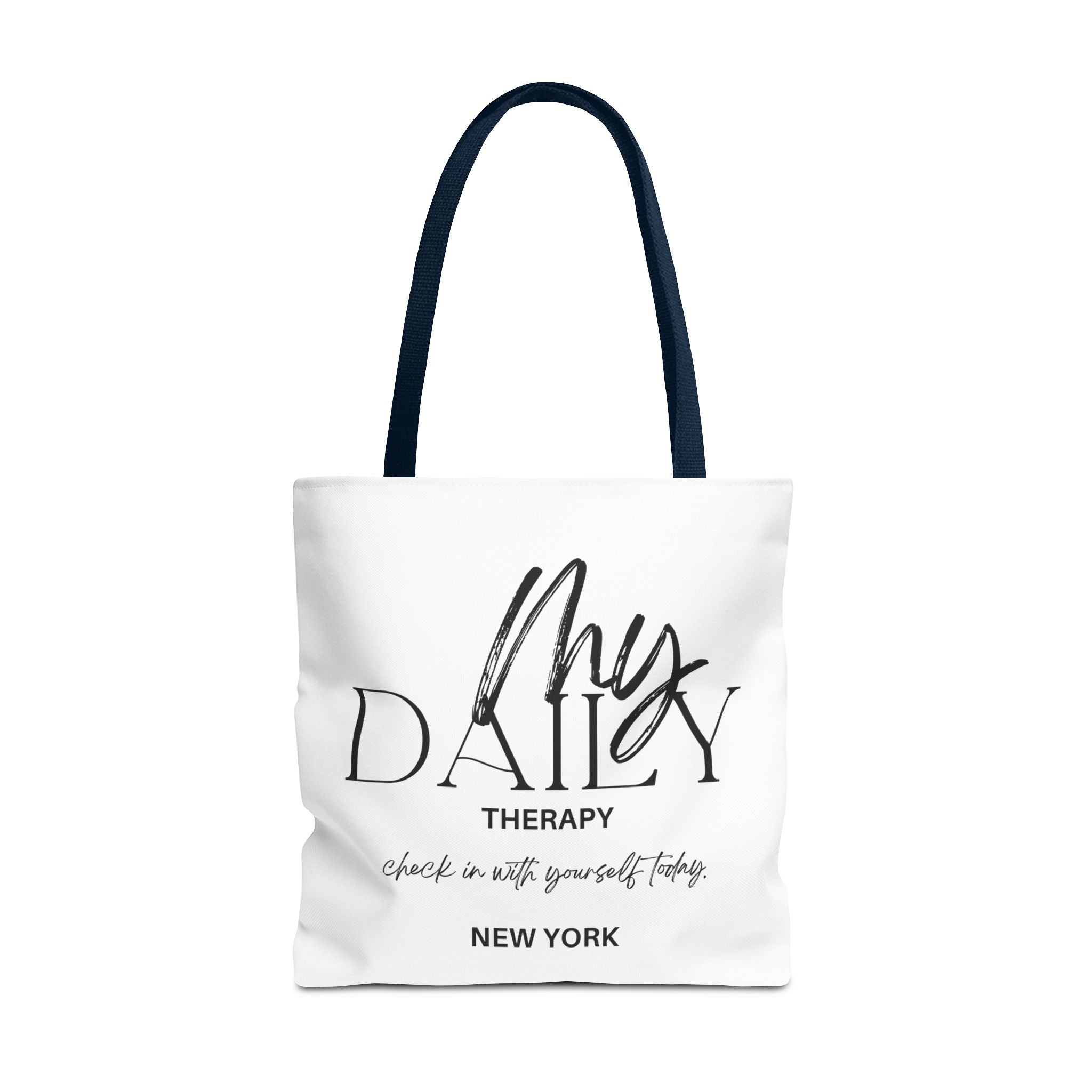 My Daily Therapy tote bag | motivational typography tote