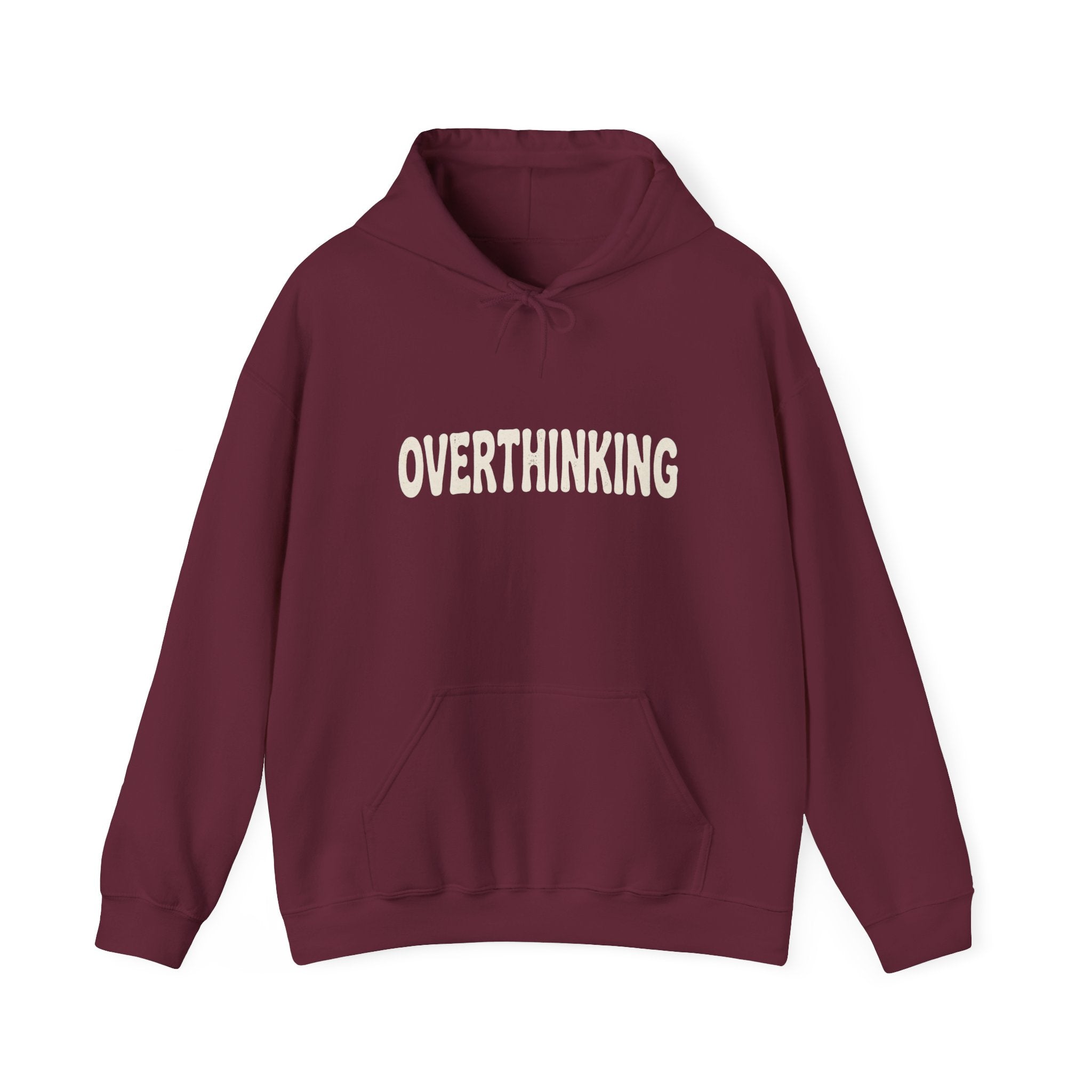 Overthinking Is My Cardio Hoodie | Funny Mental Health Text Sweatshirt