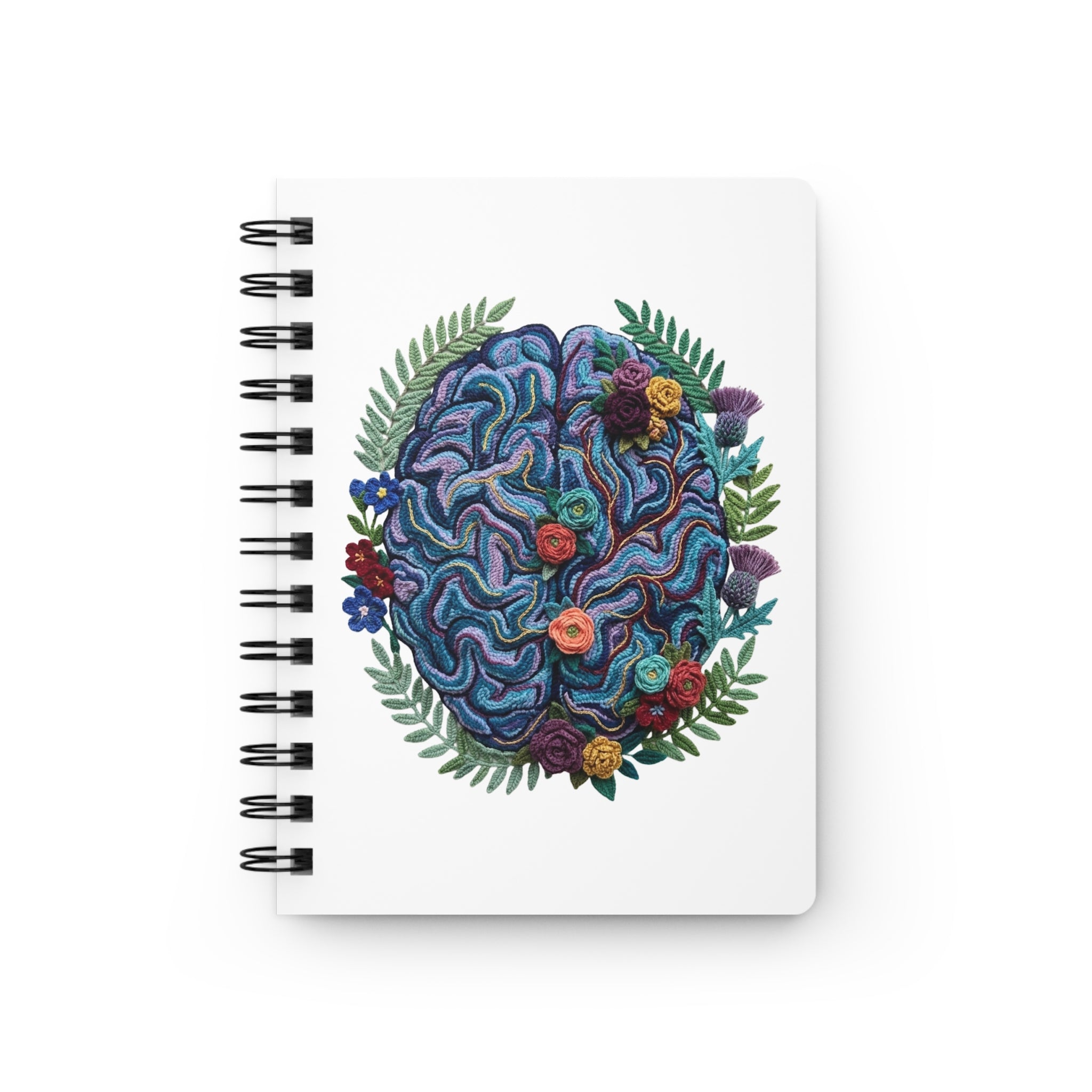 Floral Brain Spiral Bound Journal | Botanical Anatomy Notebook