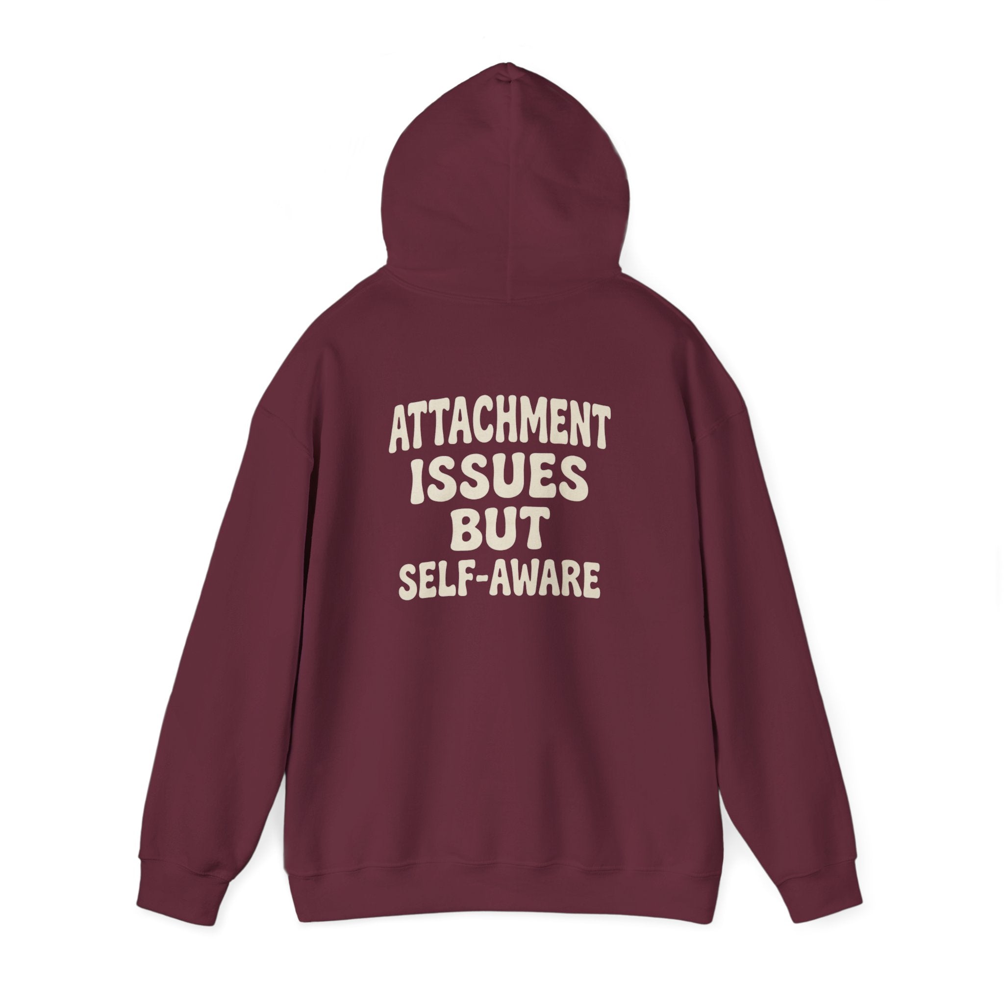 Self-Aware Hoodie | Attachment Issues But Self-Aware Back Print