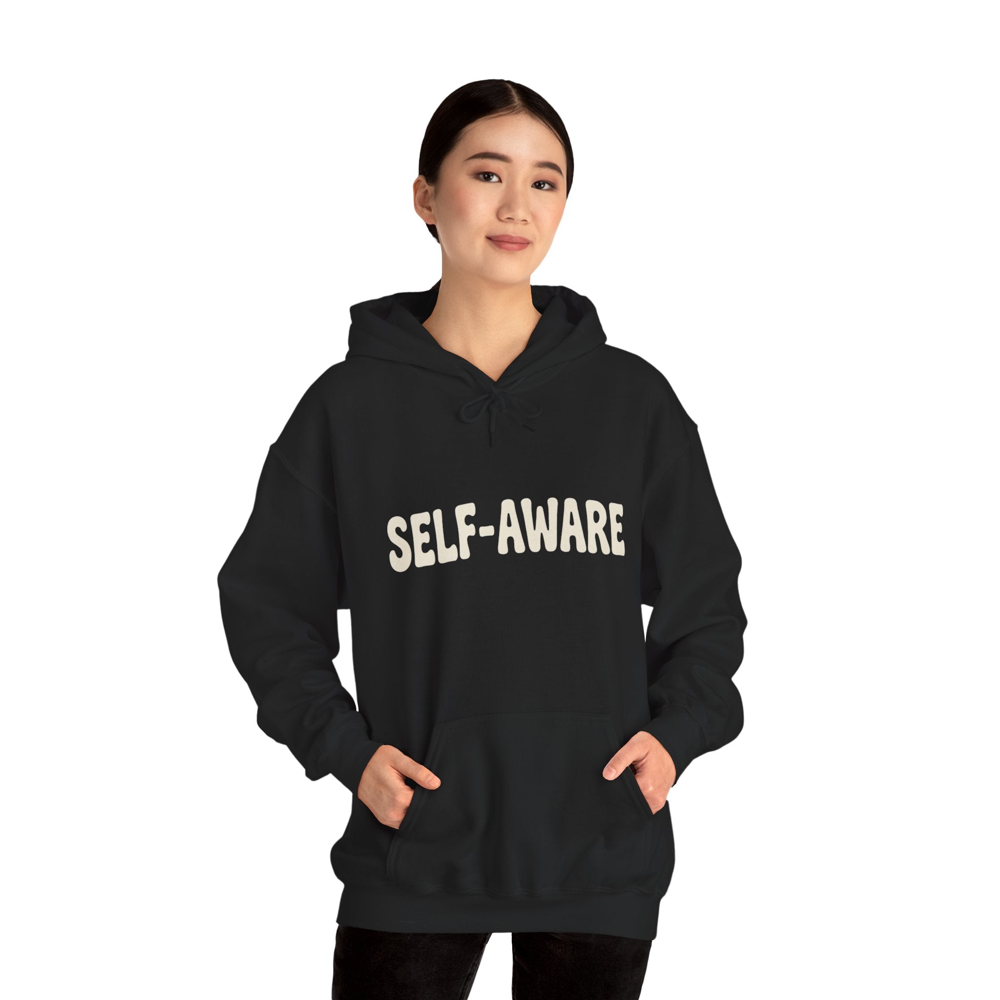 Self-Aware Hoodie | Attachment Issues But Self-Aware Back Print