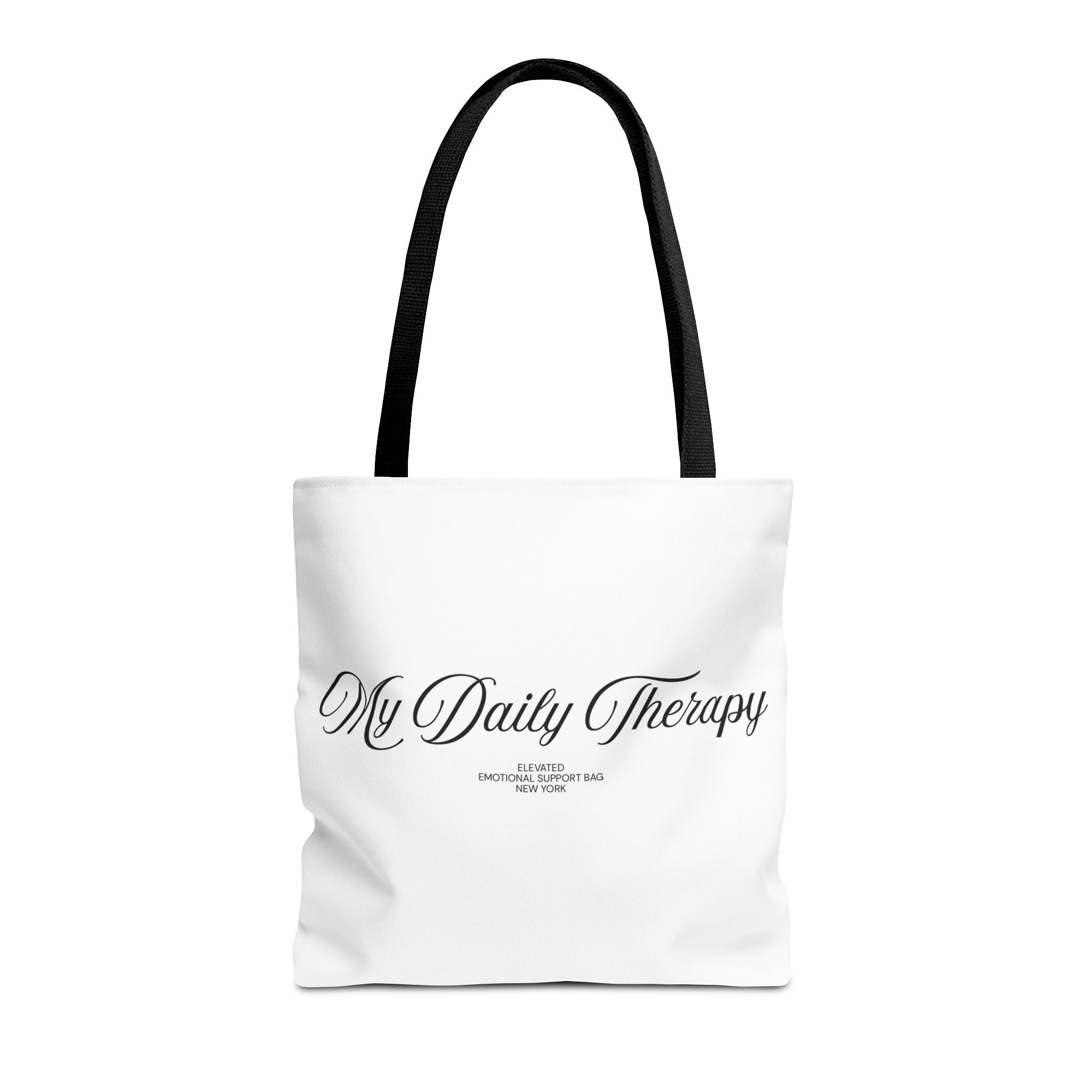 My Daily Therapy tote bag | Script text, minimalist everyday design