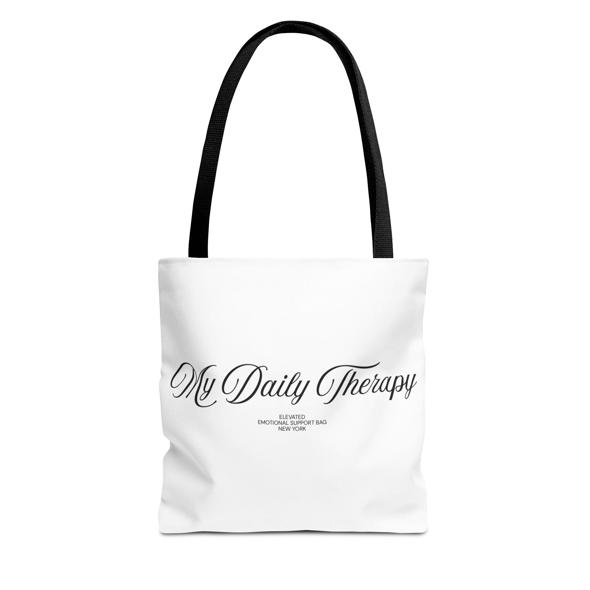 My Daily Therapy tote bag | Script text, minimalist everyday design