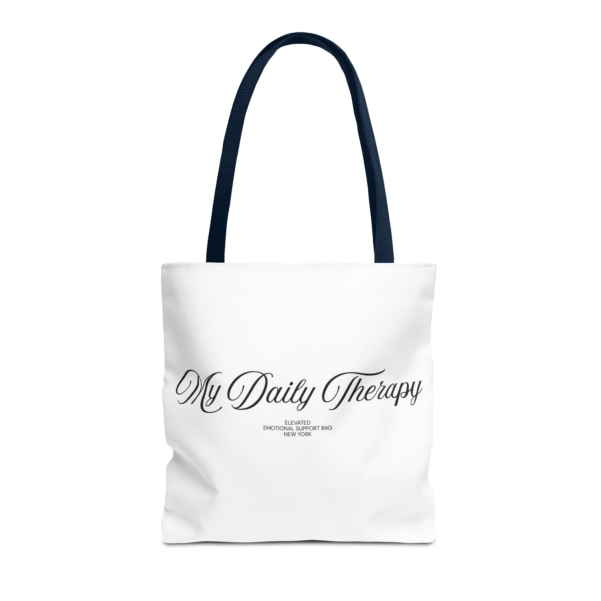 My Daily Therapy tote bag | Script text, minimalist everyday design