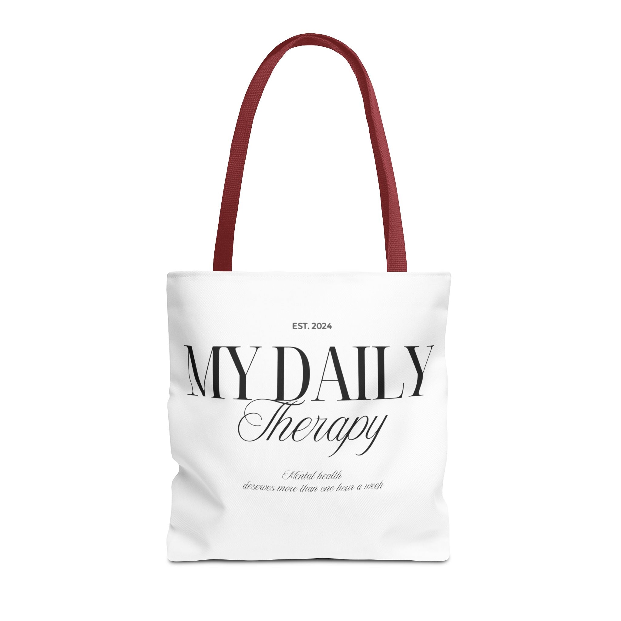 My Daily Therapy Tote Bag | Typography Wellness Design
