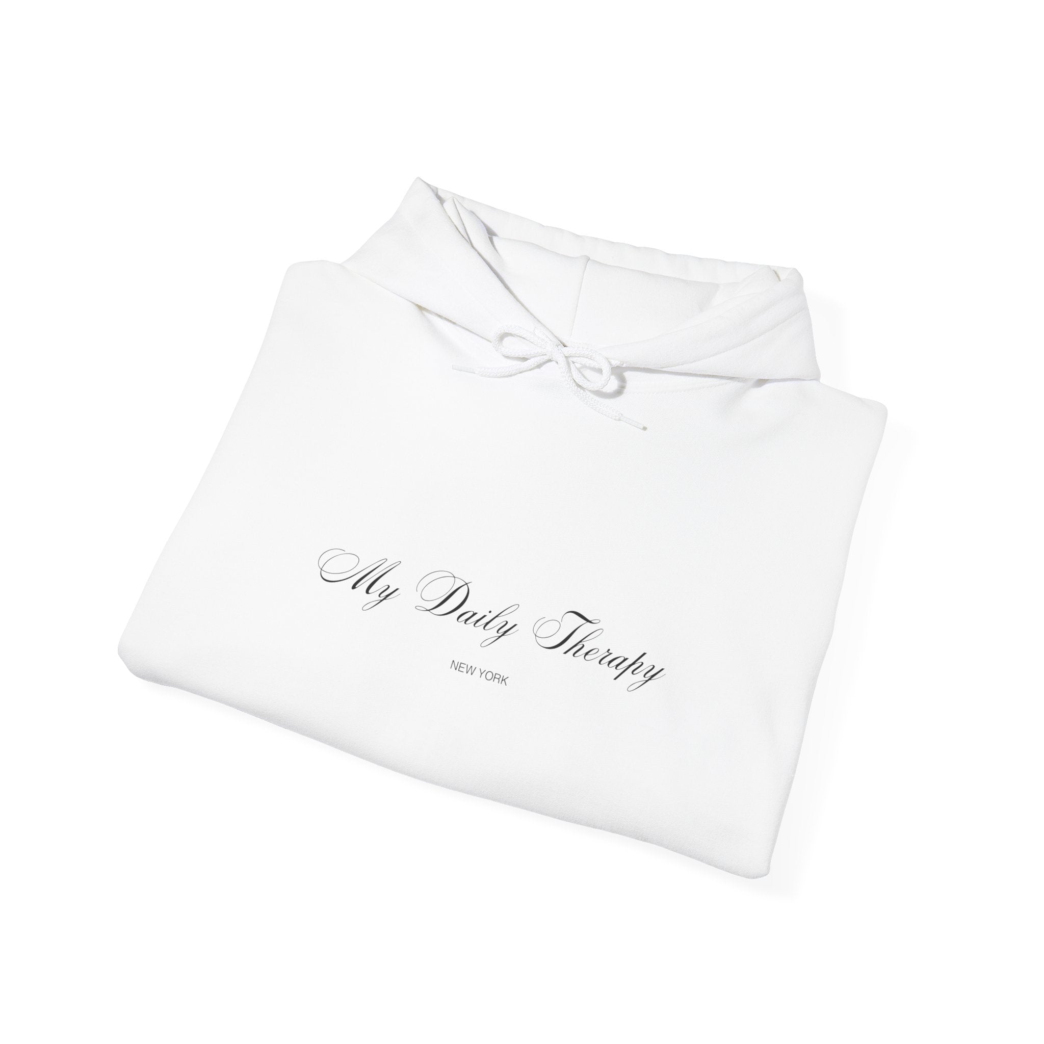 My Diary Therapy hoodie | minimal script logo, white pullover sweatshirt