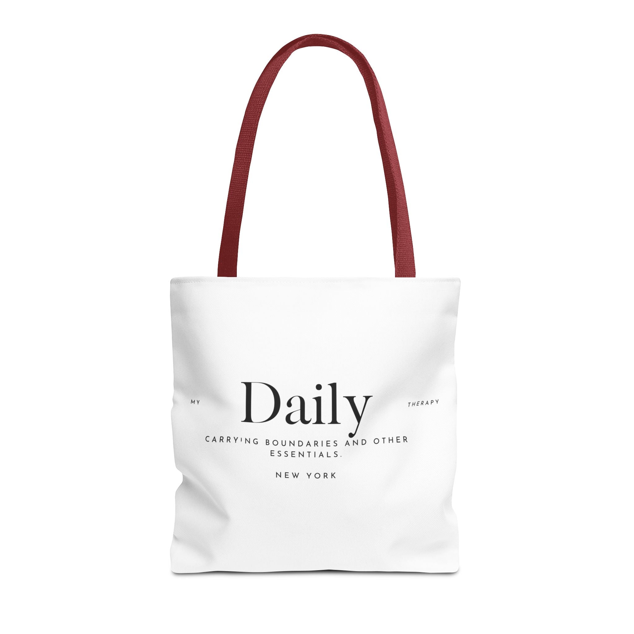Daily typography tote bag | minimalist text canvas tote
