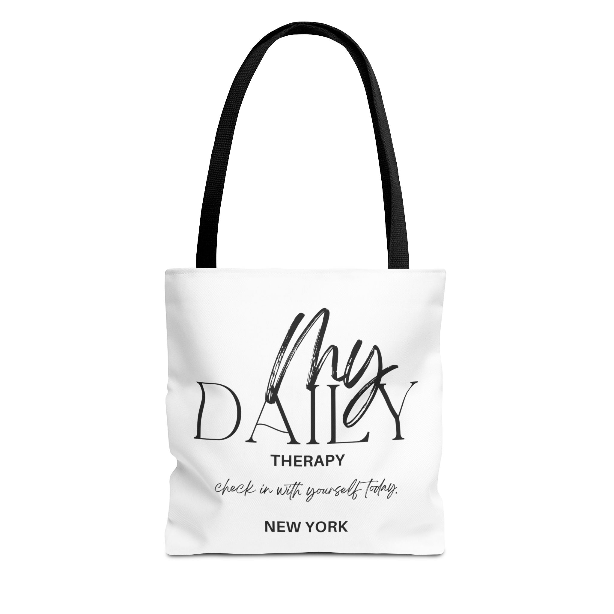 My Daily Therapy tote bag | motivational typography tote