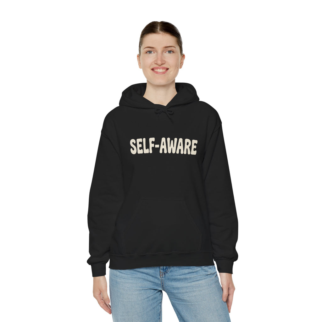 Self-Aware Hoodie | Attachment Issues But Self-Aware Back Print