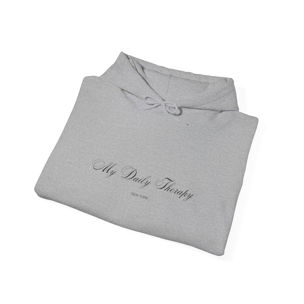 My Diary Therapy hoodie | minimal script logo, white pullover sweatshirt