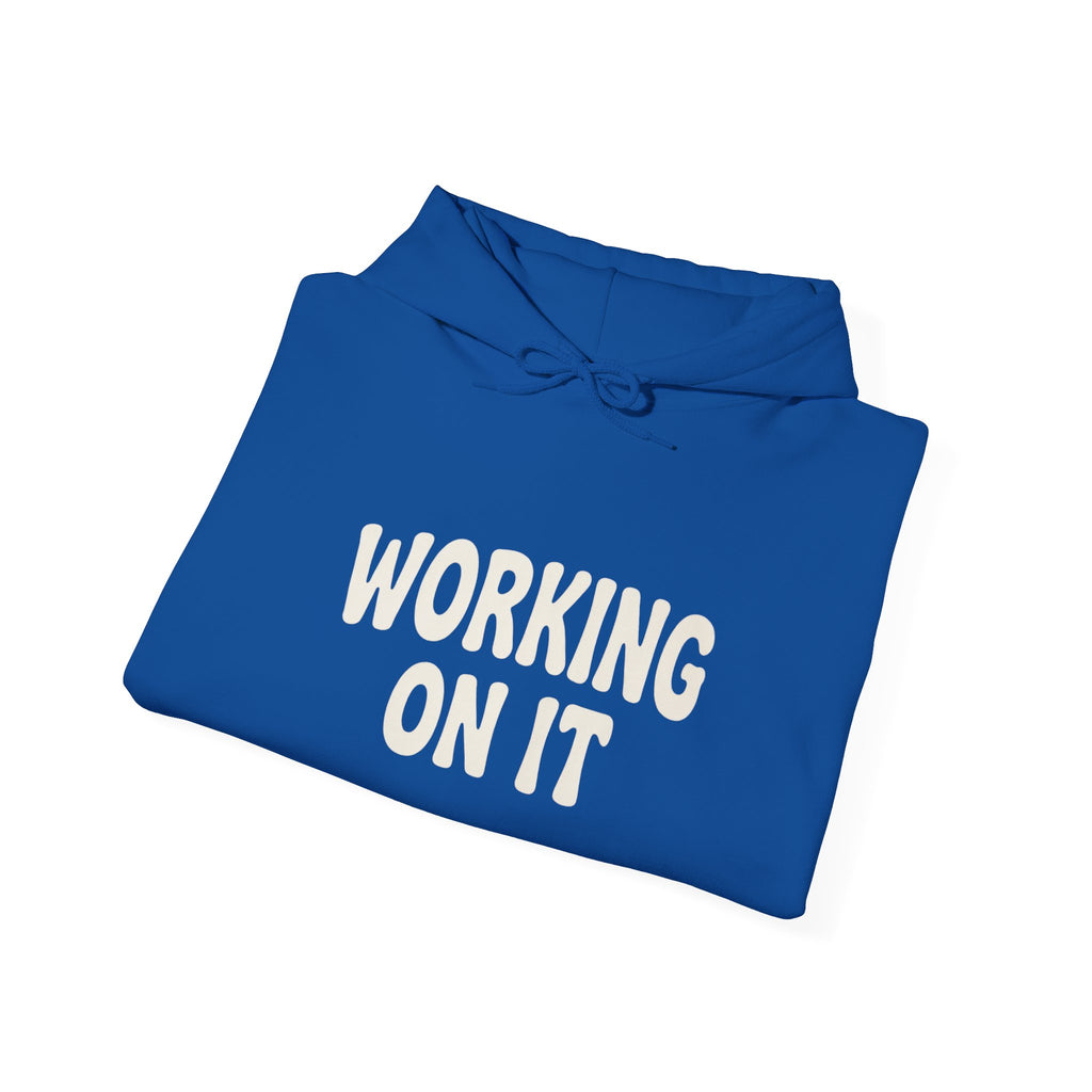 Emotionally Unavailable (Working On It) Hoodie | Black Pullover Sweatshirt