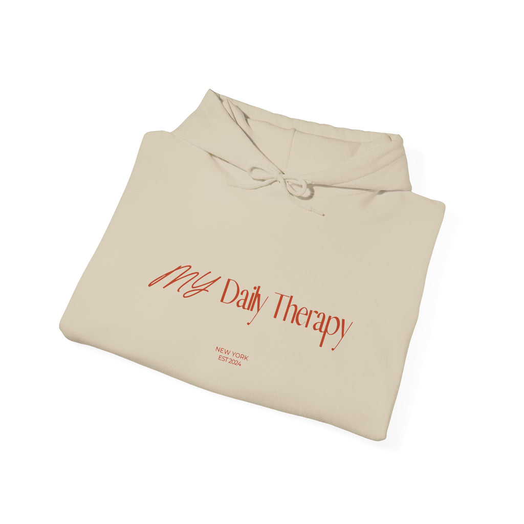My Daily Therapy Hoodie | Minimal Script Text Pullover