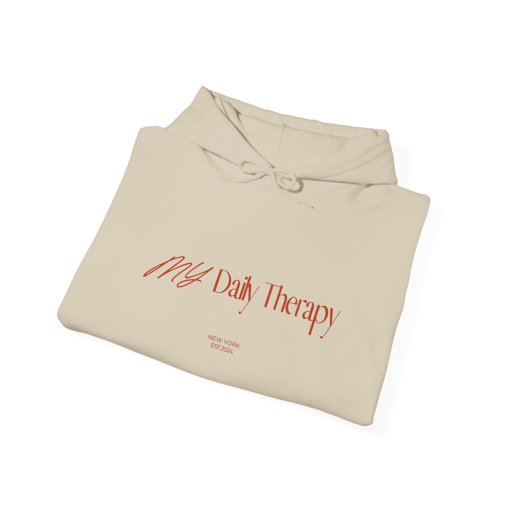 My Daily Therapy Hoodie | Minimal Script Text Pullover