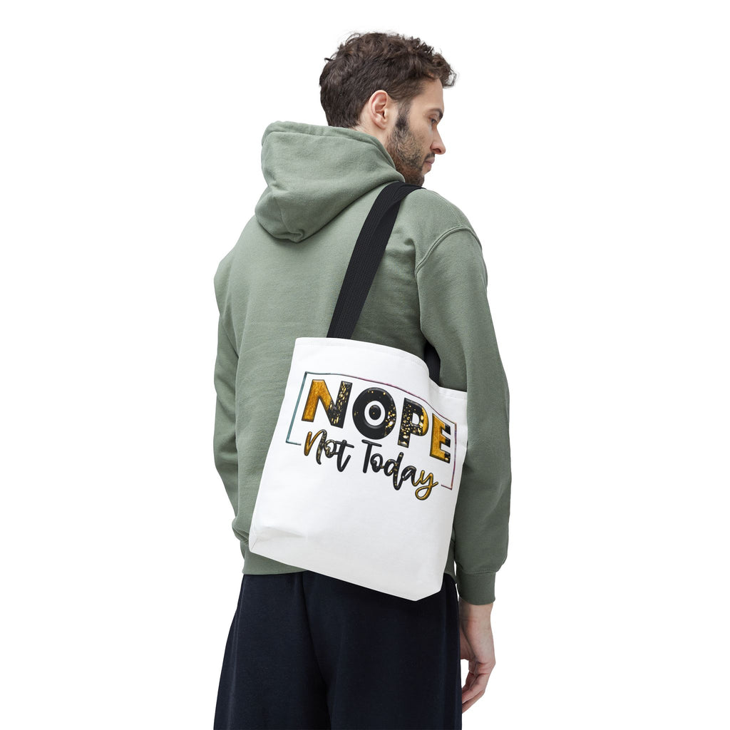 Nope Not Today Tote Bag | Funny Slogan Canvas Tote