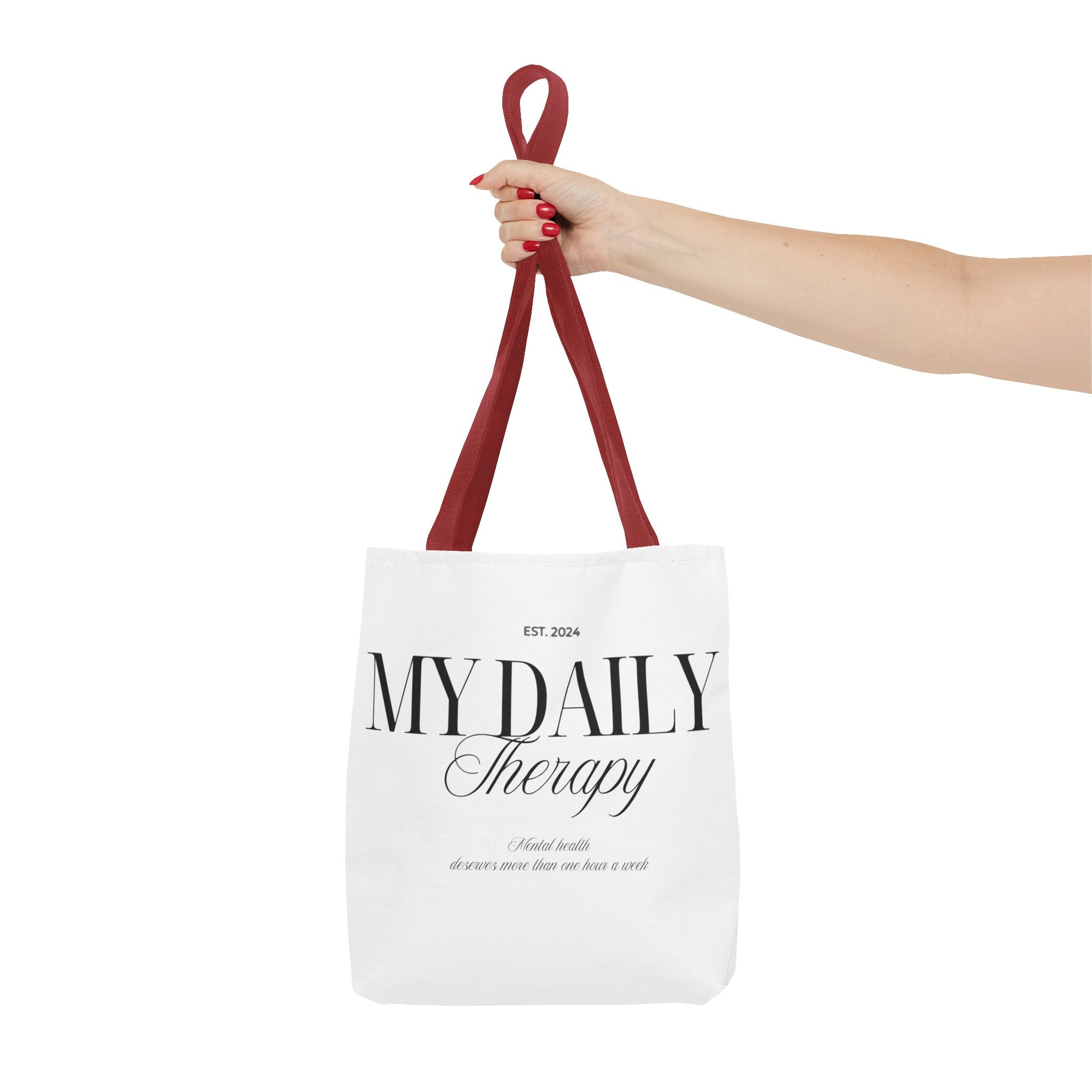 My Daily Therapy Tote Bag | Typography Wellness Design
