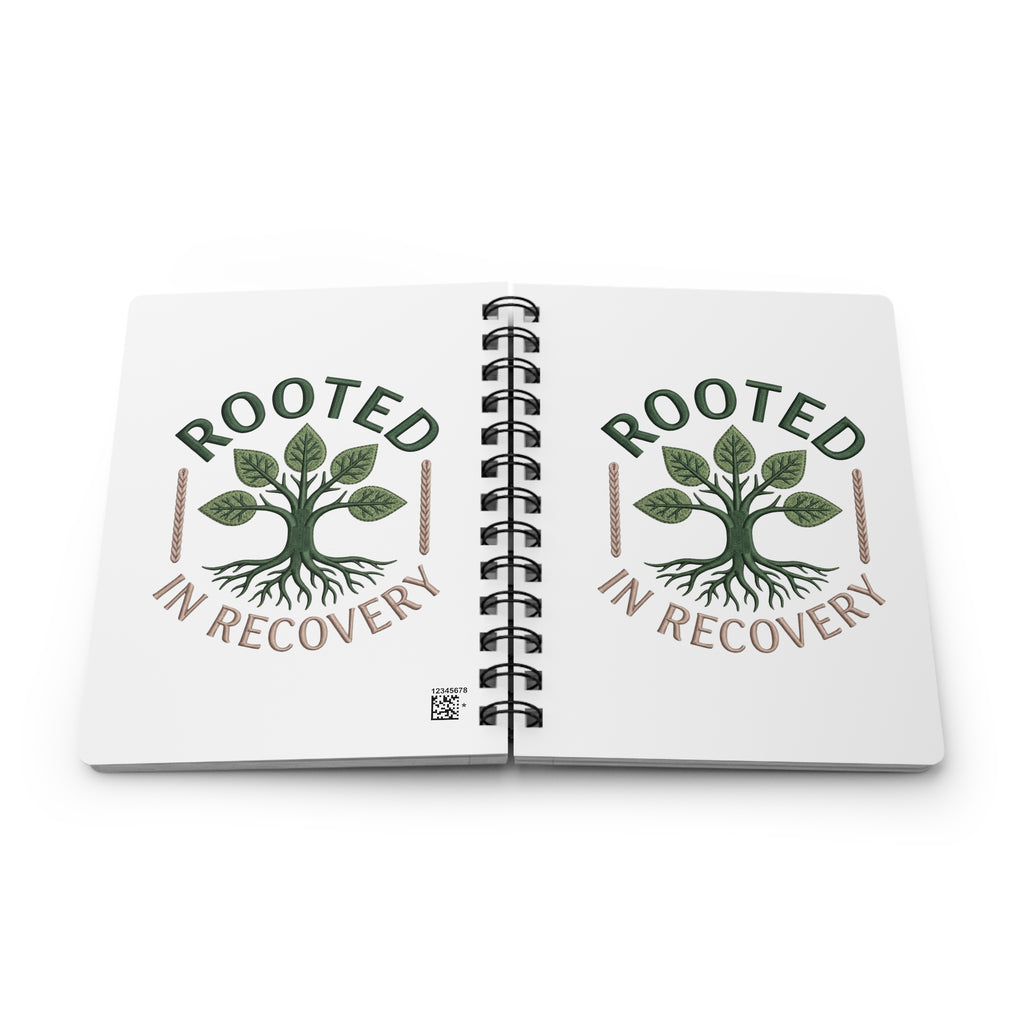 Rooted in Recovery Spiral Bound Journal | Plant Tree Roots Design