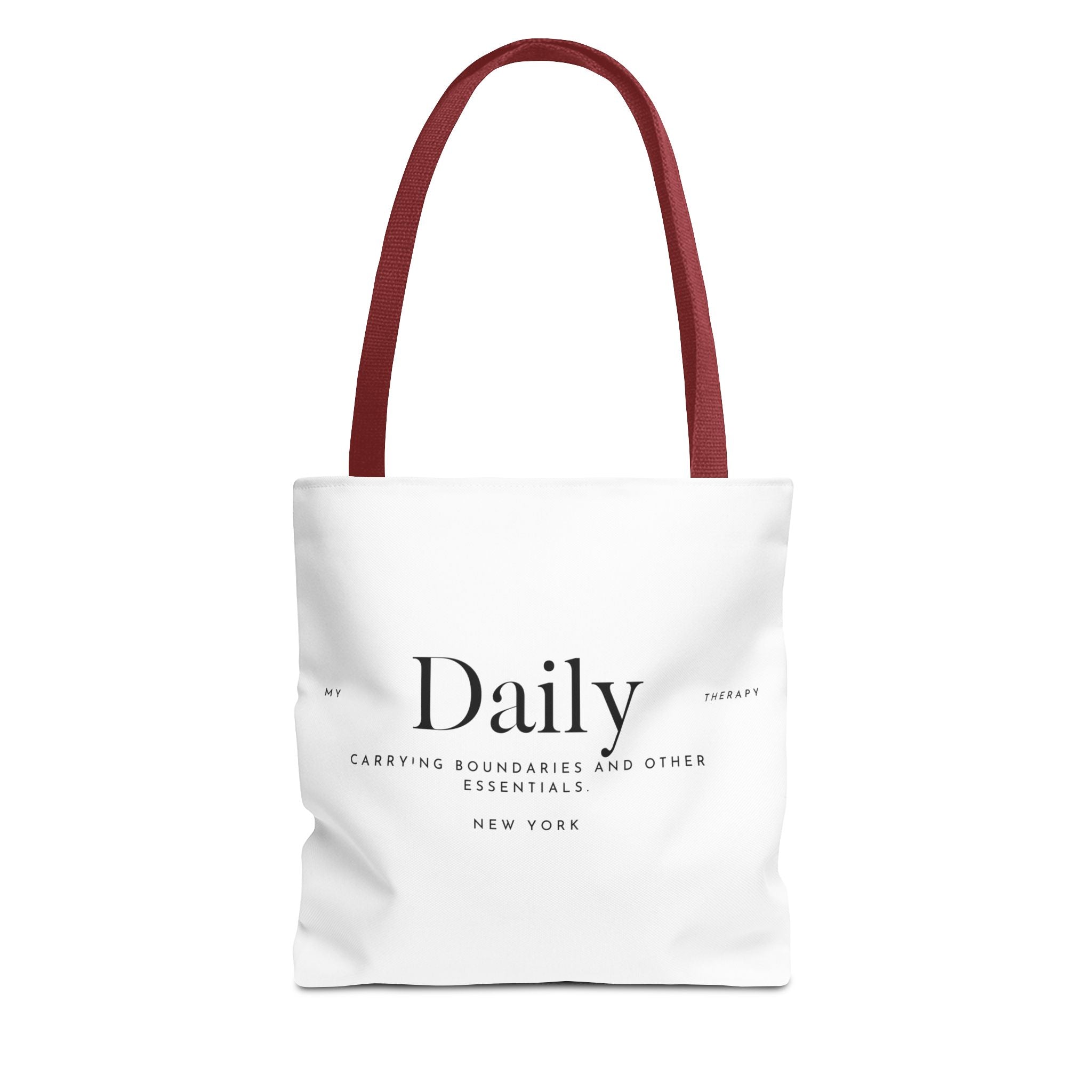 Daily typography tote bag | minimalist text canvas tote